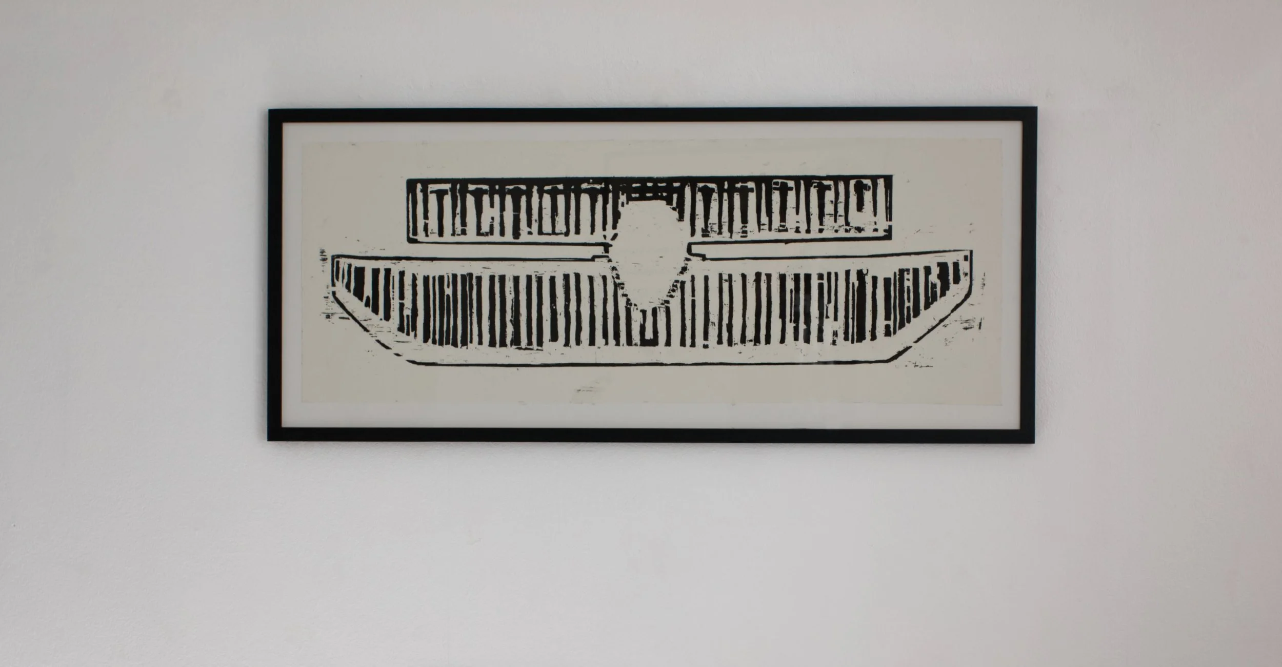 Ride The Lightning I, woodcut, 107*46 cm, 2025