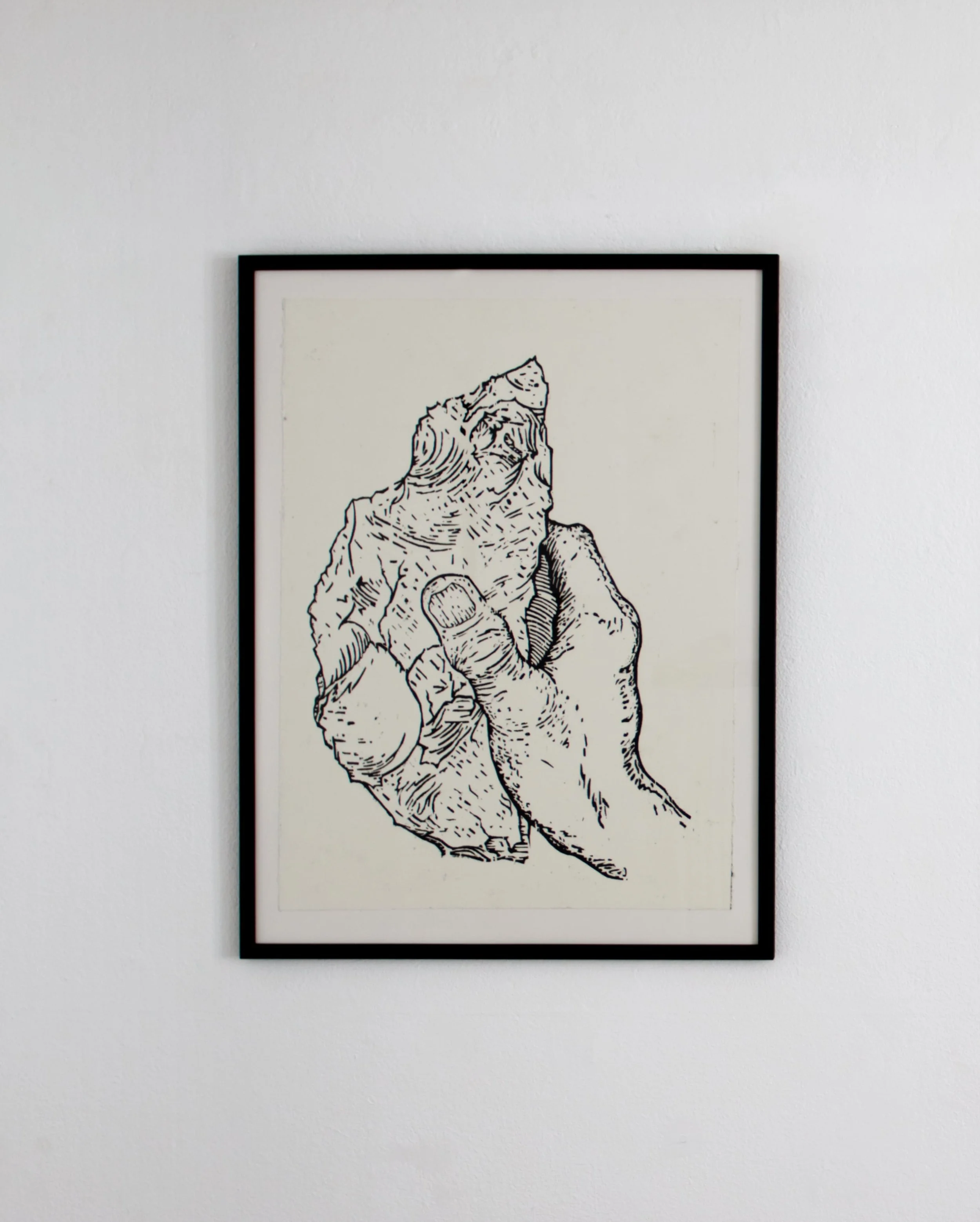 Important Structure Piece! :-), woodcut, 55*72 cm, 2025  