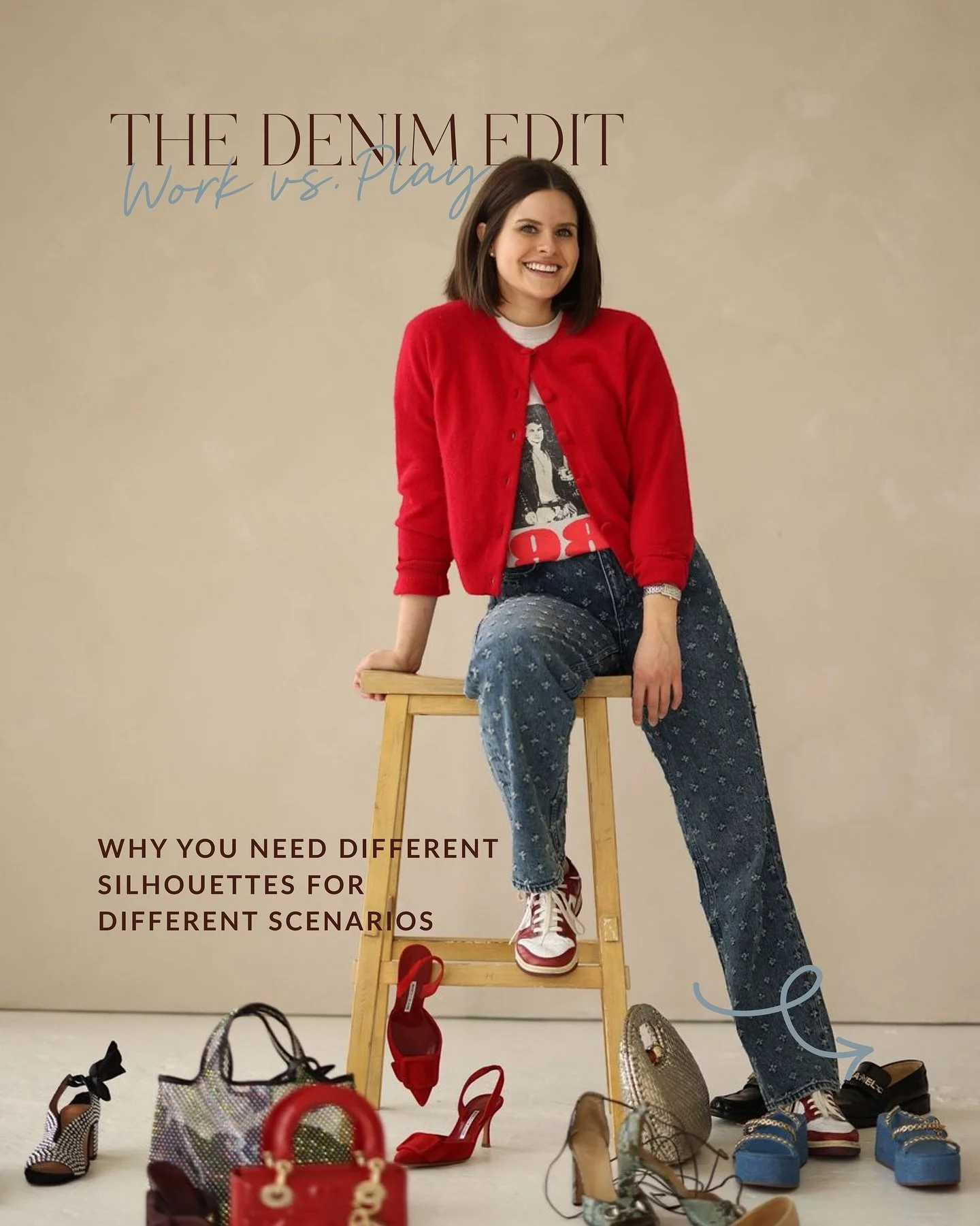 It&rsquo;s not about darker washes or less distressing.
It&rsquo;s about how the silhouette works with your outfit formulas.

Different scenarios call for different silhouettes.

For work &rarr; choose denim that pairs with structure.

Straight-leg i