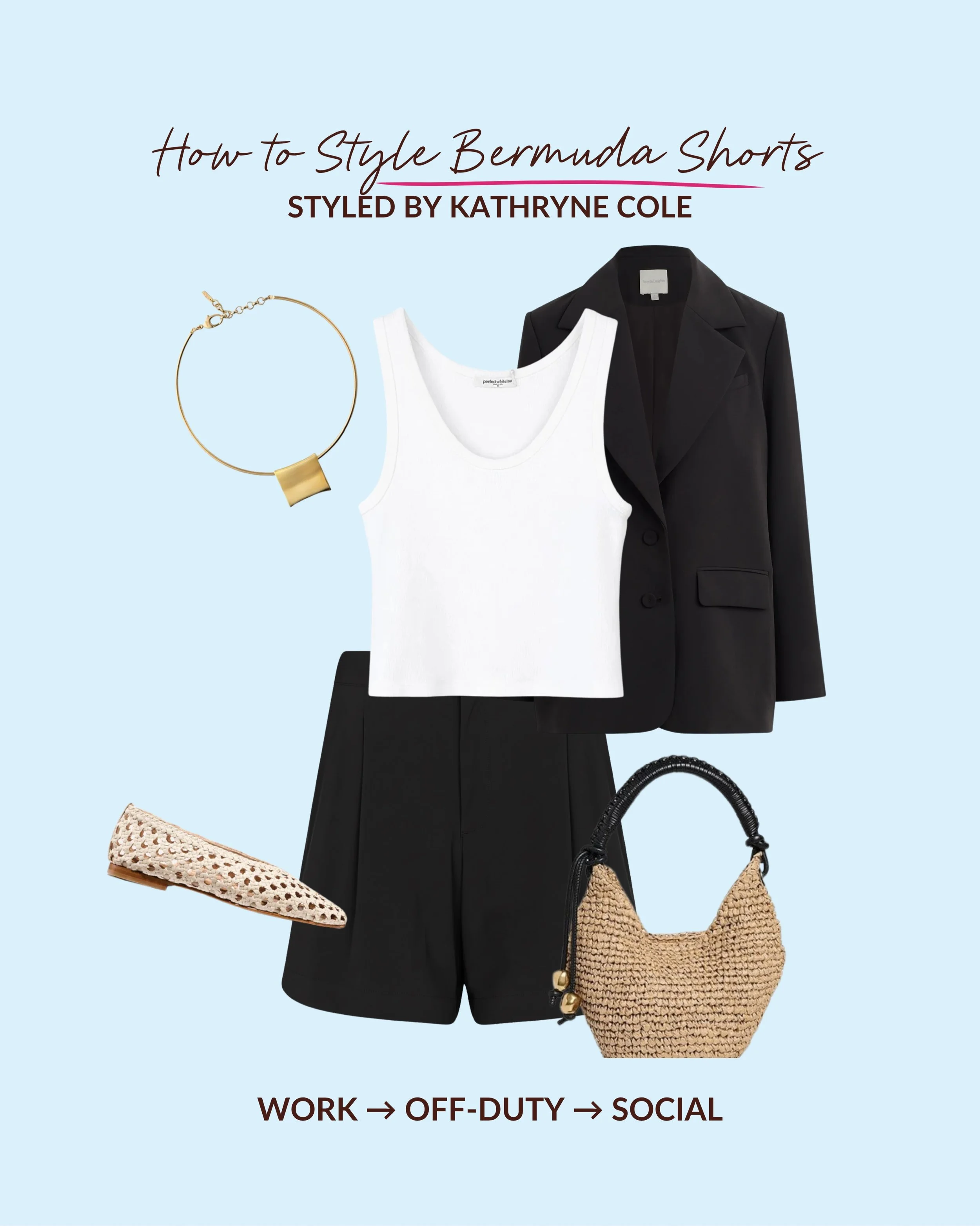 If Bermuda shorts feel awkward, it&rsquo;s the fit.

Here&rsquo;s how to style them so they actually work.

Comment BERMUDAS to shop the looks + my curated picks.