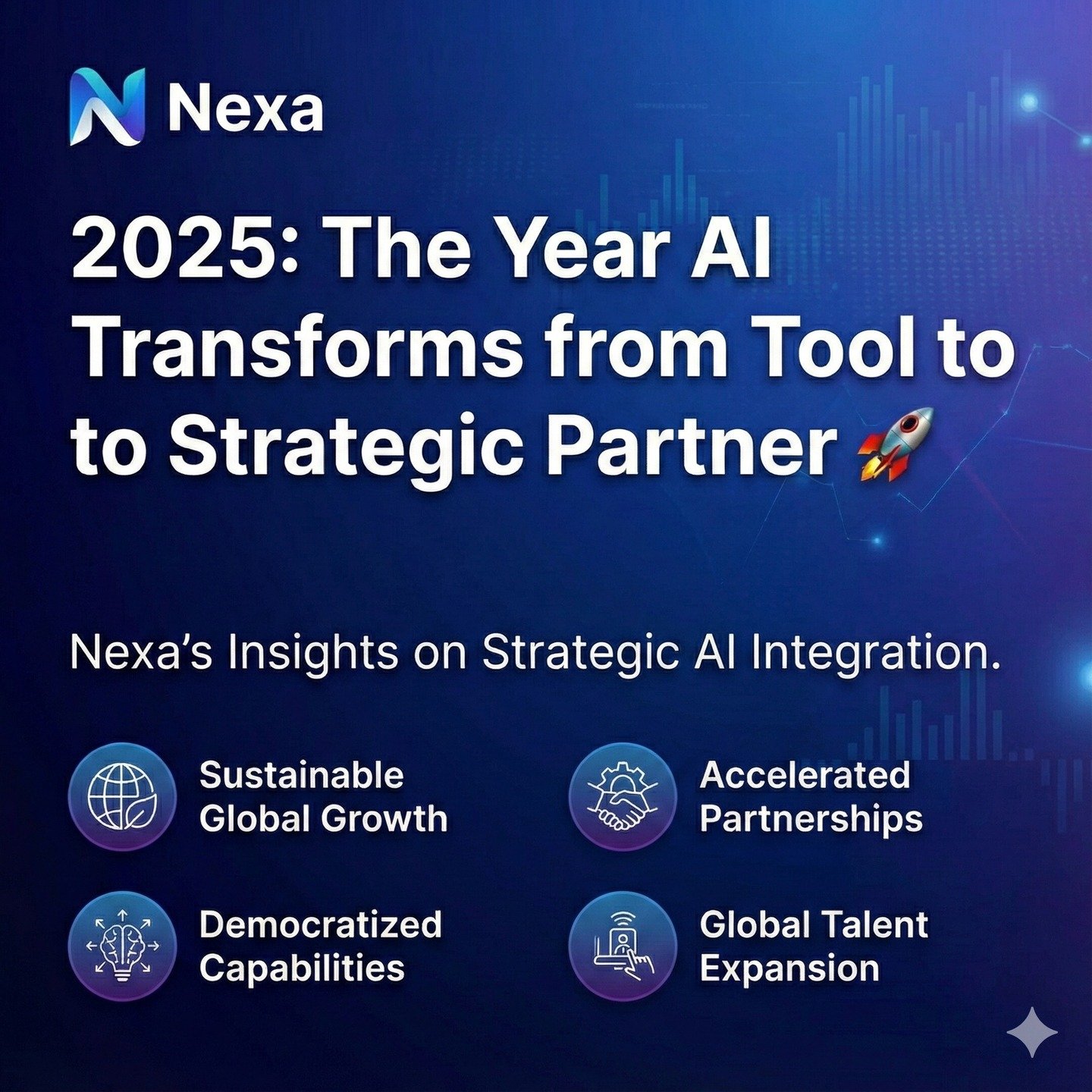 2025: The Year AI Becomes a Strategic Partner &mdash; Not Just a Tool 

Businesses aren&rsquo;t just adopting AI anymore&hellip; they&rsquo;re rethinking entire models through it. The companies winning today are using AI to reshape strategy, partners