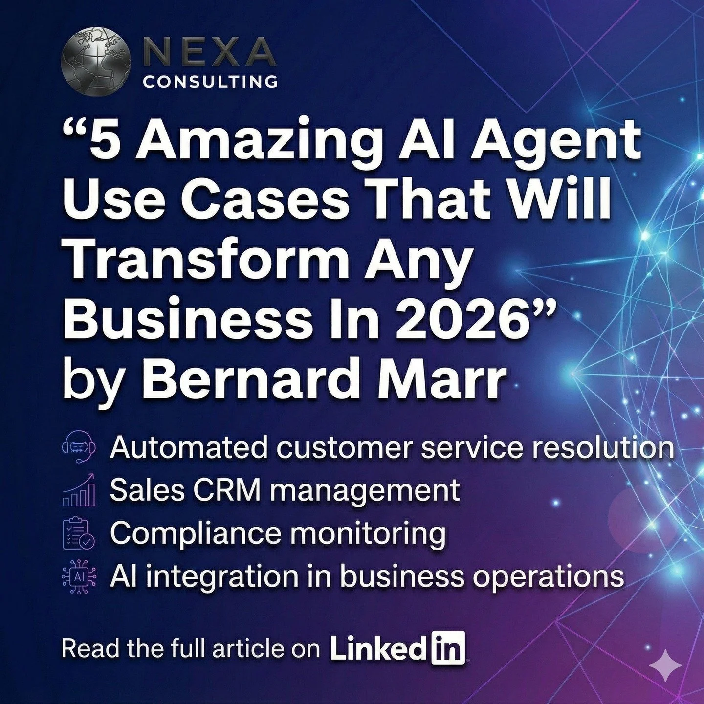 The AI revolution isn't coming&mdash;it's HERE. 🚀

But here's what separates winners from waiters:

It's not about adopting AI.
It's about deploying it STRATEGICALLY.

5 game-changing AI agent use cases transforming business in 2026:

🤖 Automated c