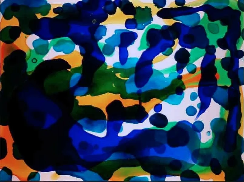 Untitled (2004) Glass paint, glass, light box, 35 x 27 x 14 cm (SOLD)
