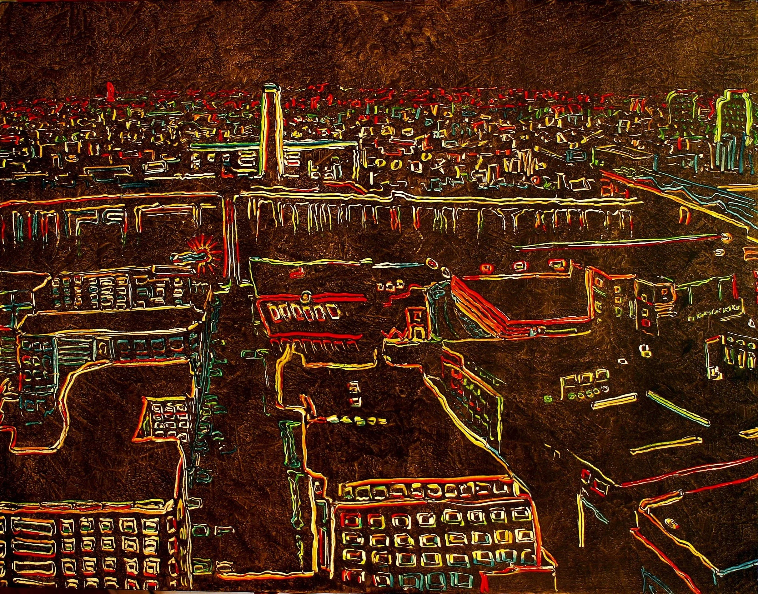 View from St Pauls, Oil on Canvas, 91 x 71 cm,  2001 (Sold)