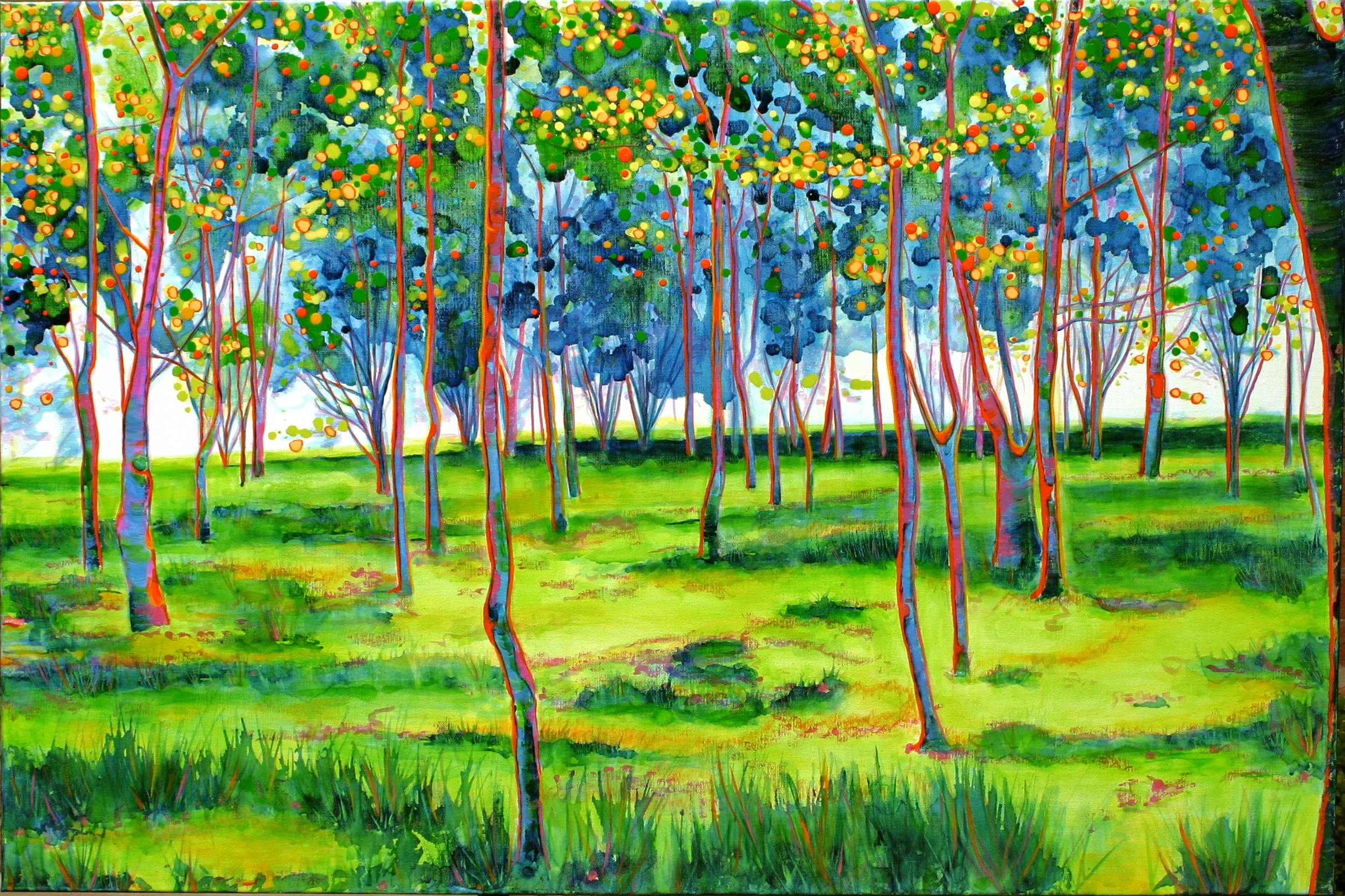 Ash trees (2016)
Oil on Canvas, 120 x 80 cm 
(Commission)