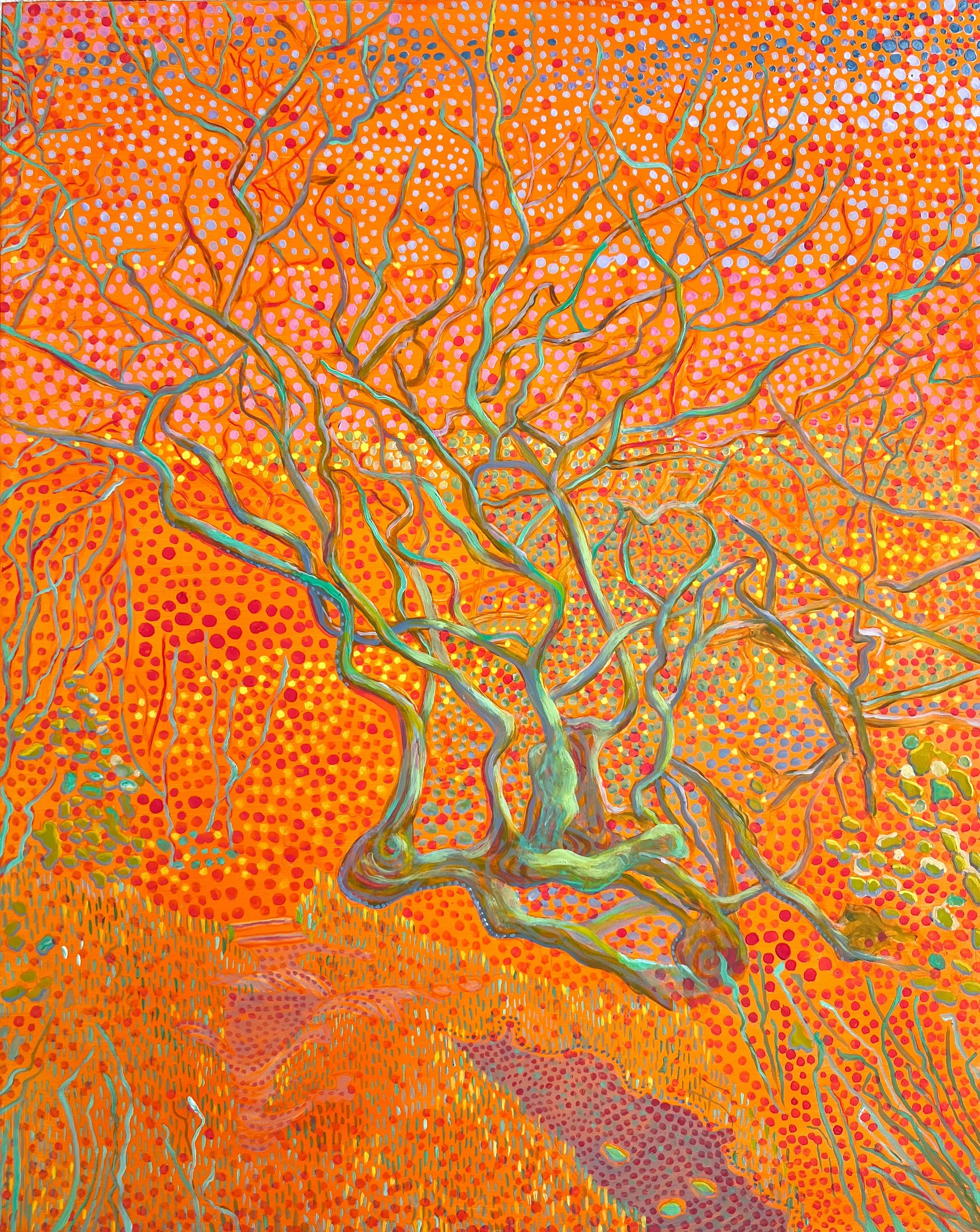 To Aber Rhigian, on a different day, Oil on cradled panel, 2026, 40 x 50 cm