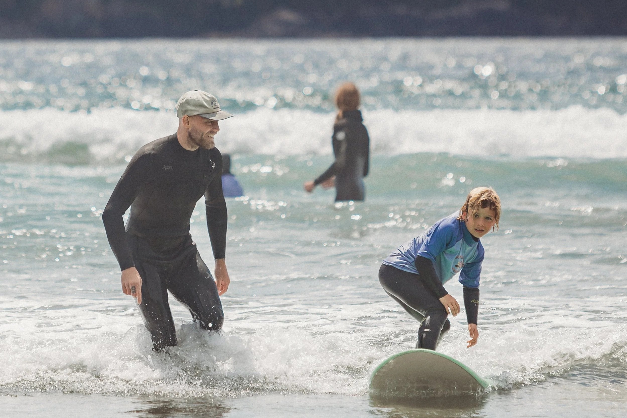 this is coastal shred academy doing what they do best, kids surf lessons in tofino at north chesterman