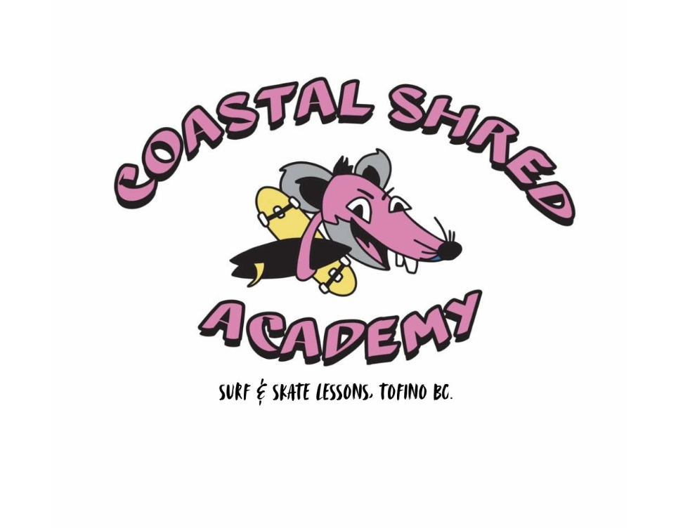 Coastal Shred Academy surf school logo for a youth surf program review in Tofino BC