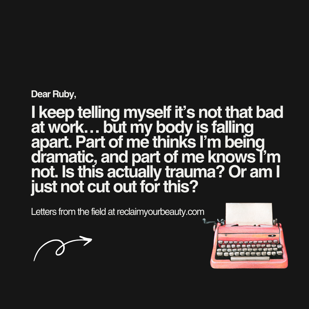 I keep telling myself it’s “not that bad” at work… but my body is falling apart.