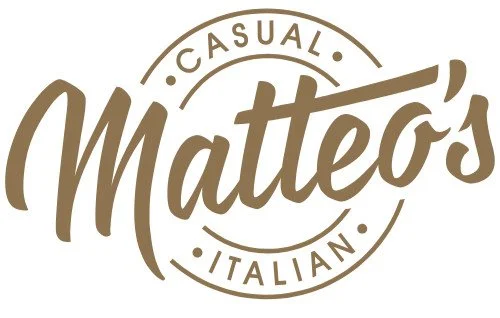 Matteo's Casual Italian restaurant logo with text inside a circle.
