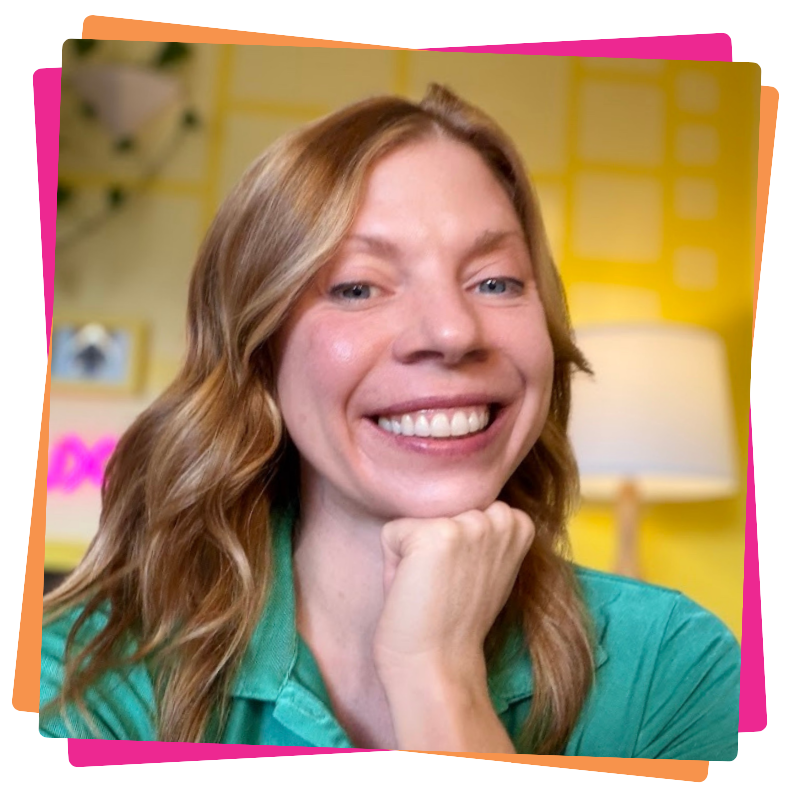 Headshot of Sophia Prater. She wears a green top and has long red-blond hair. 