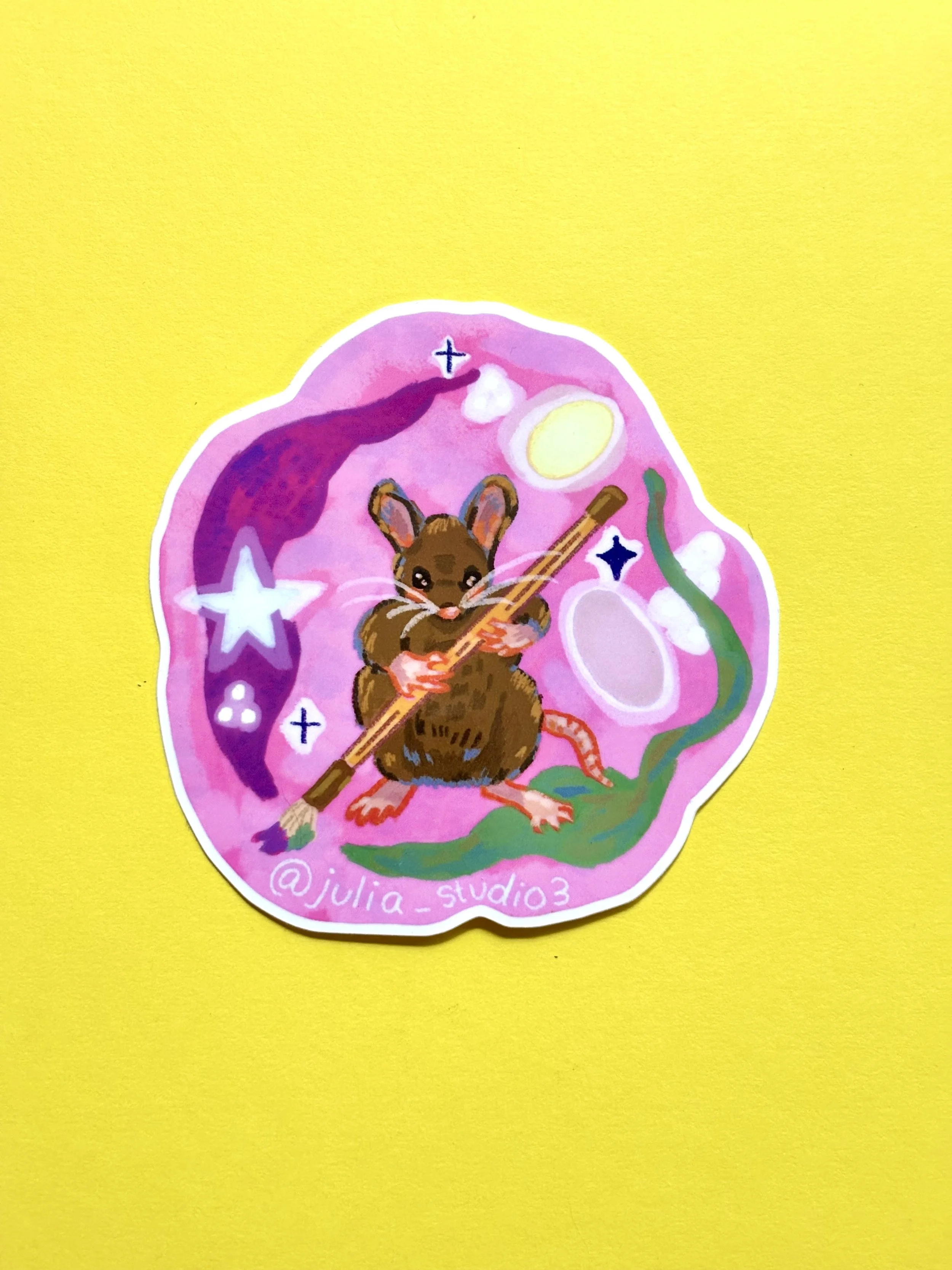 Mouse Artist Sticker