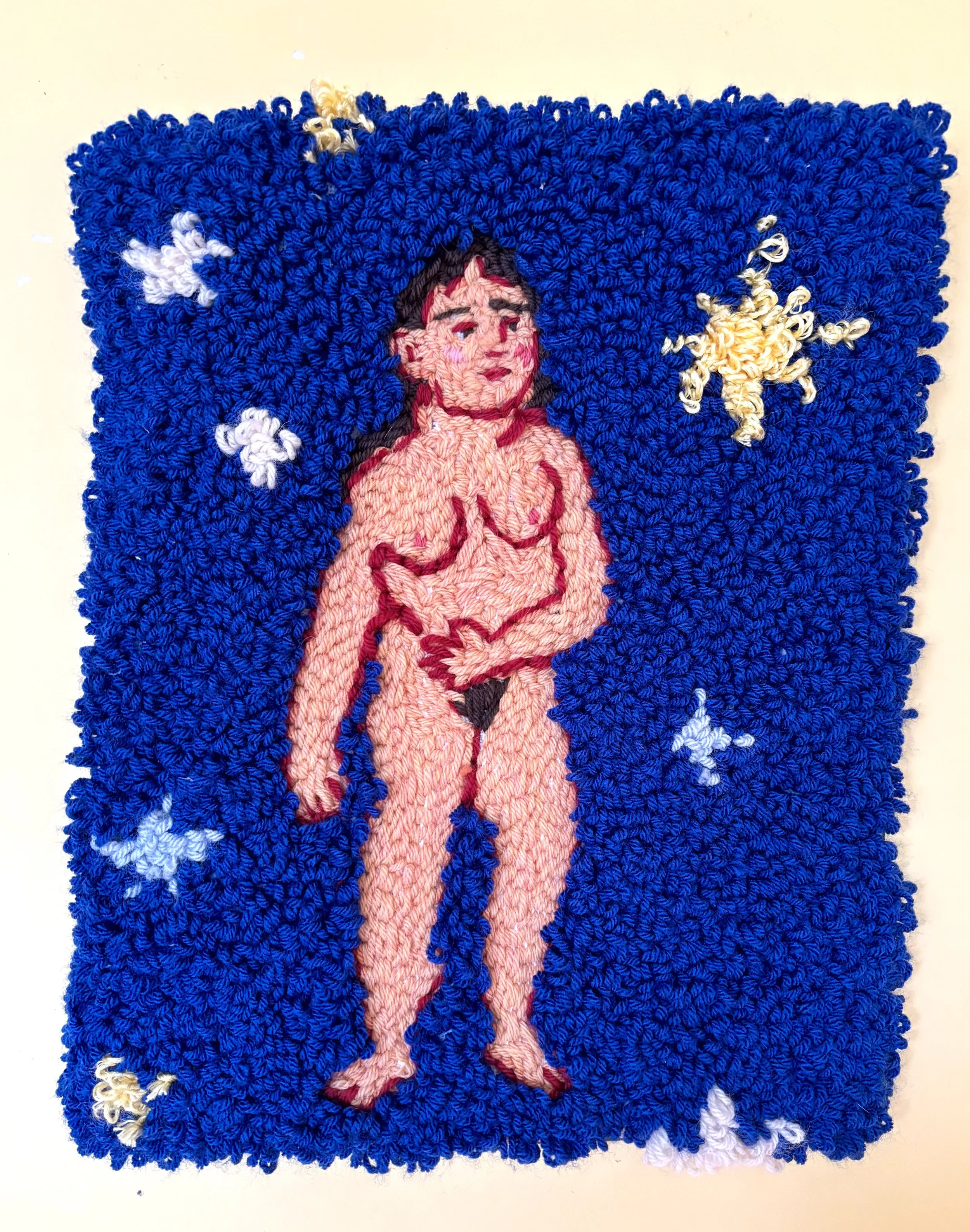 Celestial Lady Punch Needle Embroidery