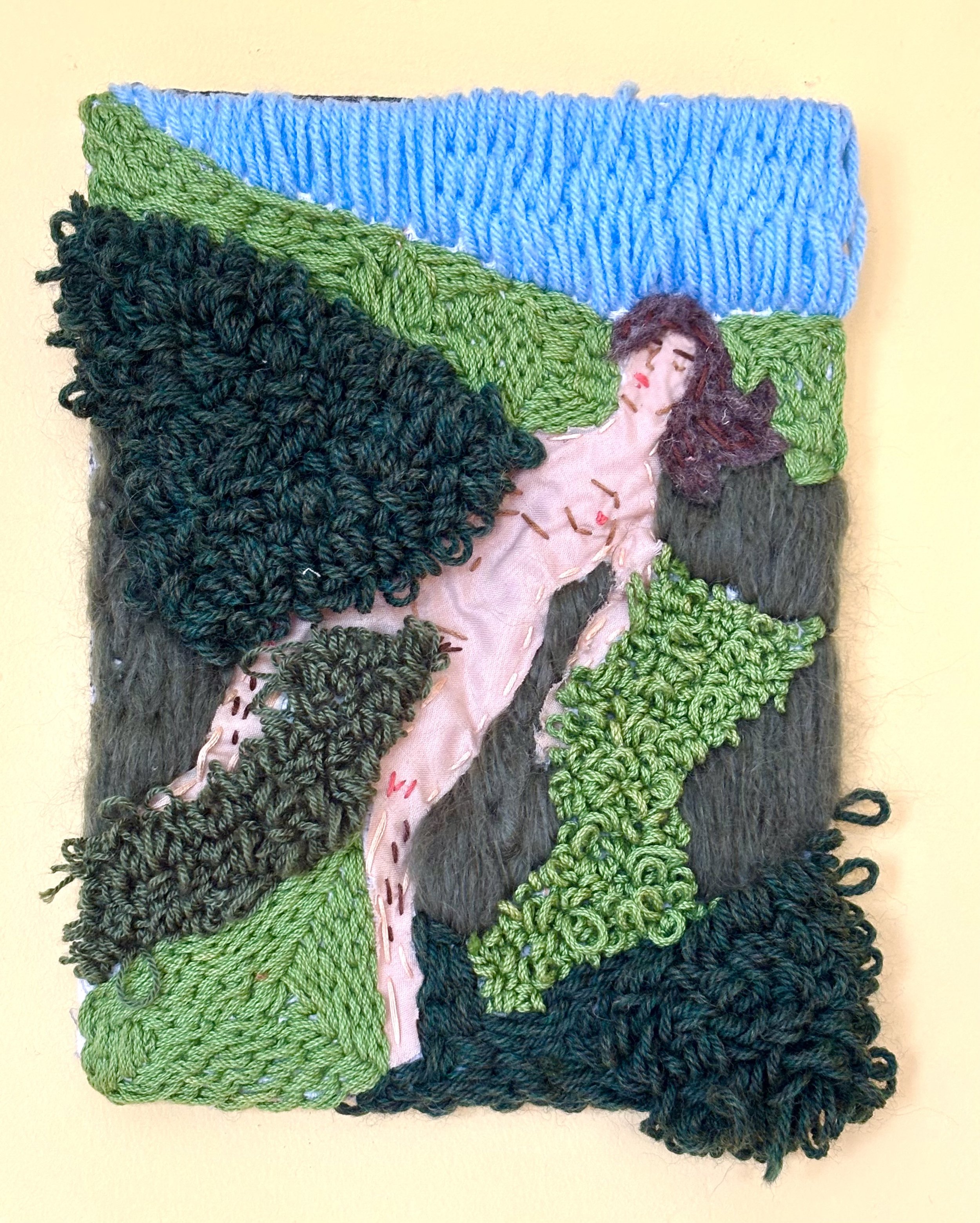 Grassy Field Punch Needle Embroidery