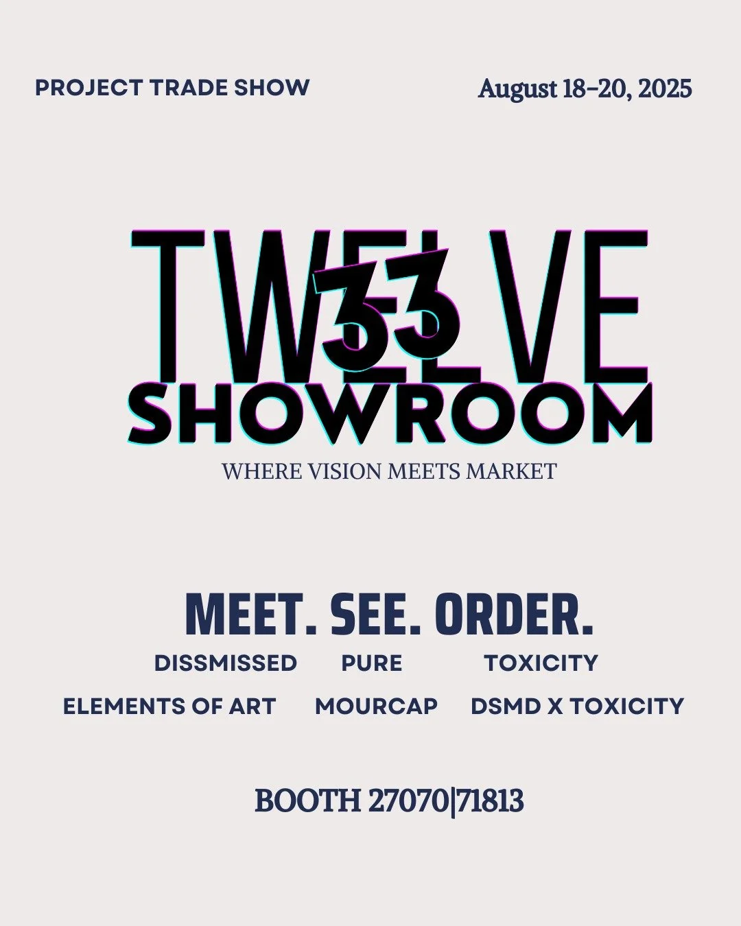 🔥 VEGAS, WE’RE COMING 🔥
Twelve33 Showroom is taking over the trade show — and YES, the hats you’ve been blowing up our DMs about are HERE.
🚨 LIMITED INVENTORY THIS TIME 🚨
If you want to book, show up early. First come, first se