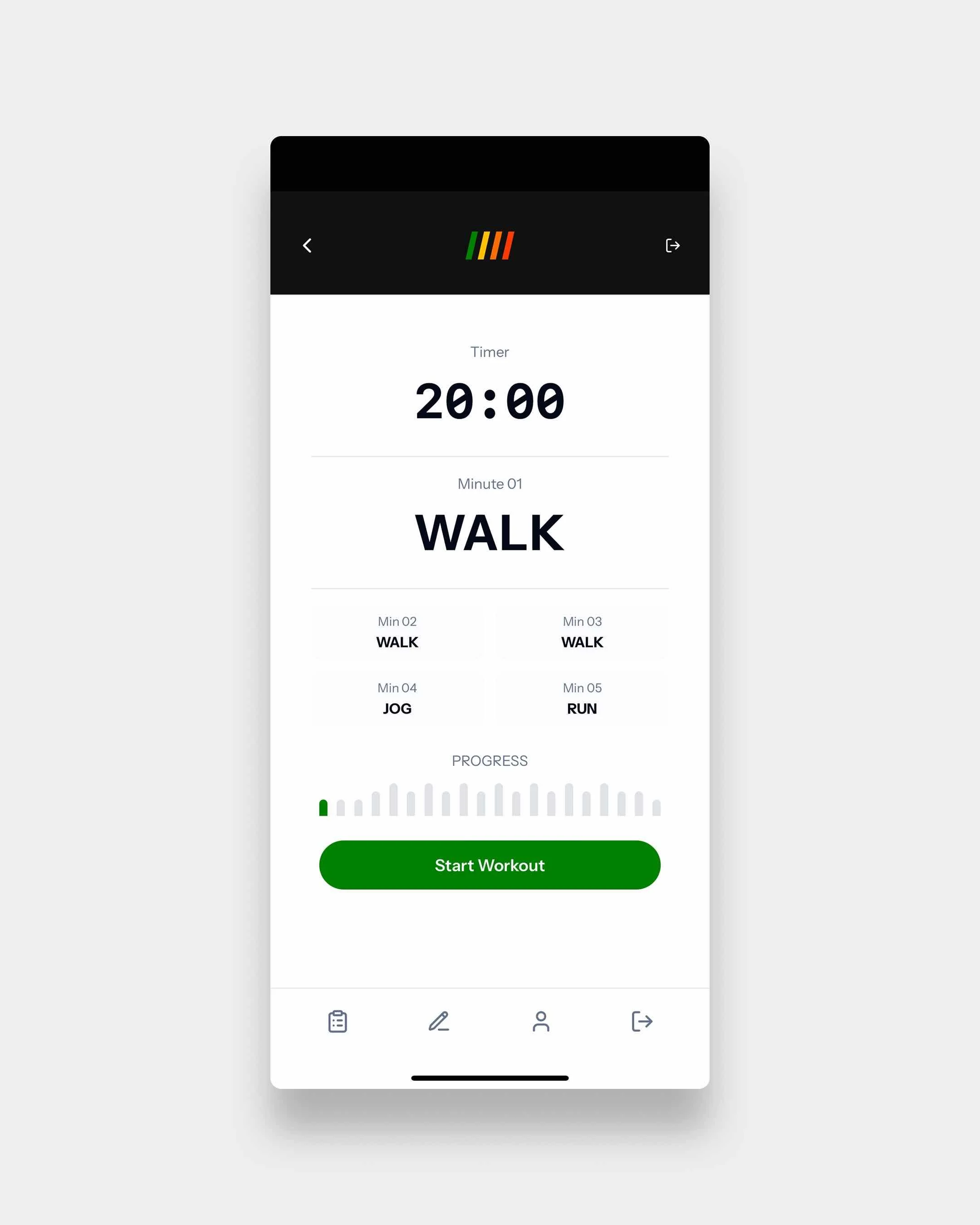zones-cardio-20-minute-workout-for-treadmill-app-workout-screen