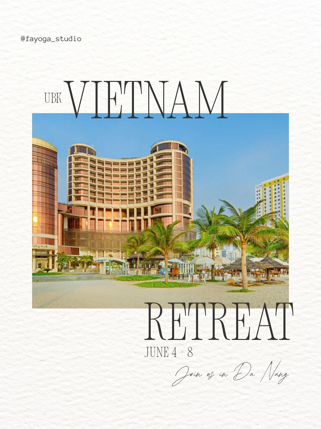 I&rsquo;m beyond excited to be collaborating with UBK and joining the team as the yoga, mindfulness, and creative facilitator for this unforgettable retreat!

Nurture yourself in the beauty of Vietnam with UBK&rsquo;s 5-Day Wellness Retreat &mdash; 5