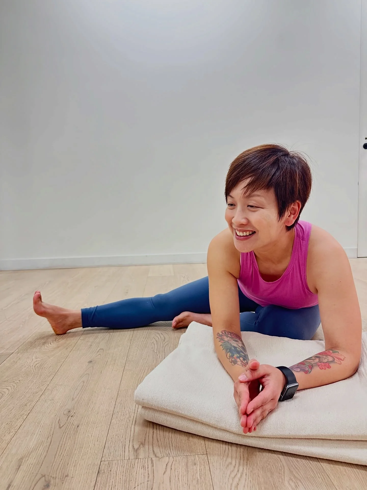 Yoga isn&rsquo;t about getting somewhere else.
It&rsquo;s about meeting yourself right here.

On the days you feel open and energised.
On the days you feel tired, tight, or distracted.

The practice doesn&rsquo;t ask you to be different &mdash;
it as