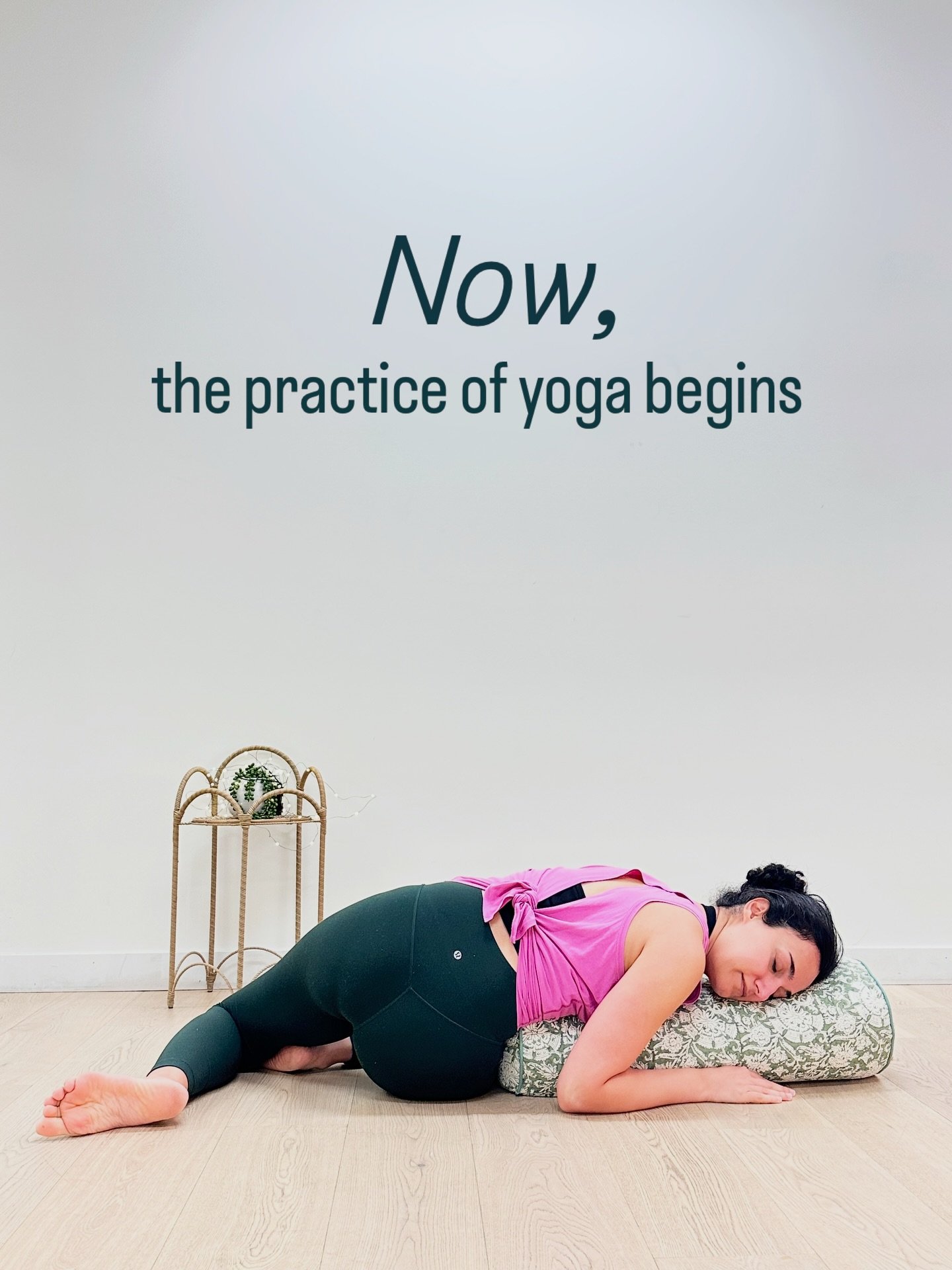 The first yoga sutra says:
&ldquo;Atha Yoga Anushasanam&rdquo; &mdash;
Now, the practice of yoga begins ✨

Not when life feels calmer.
Not when the body feels more flexible.
Not when we have more time.

Yoga begins here.
In this breath.
In this momen