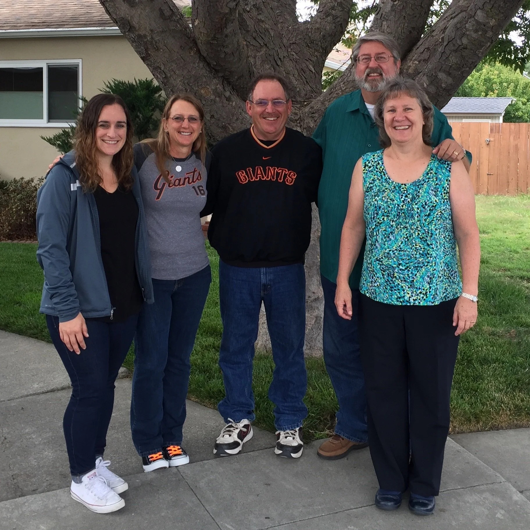 With family and friends