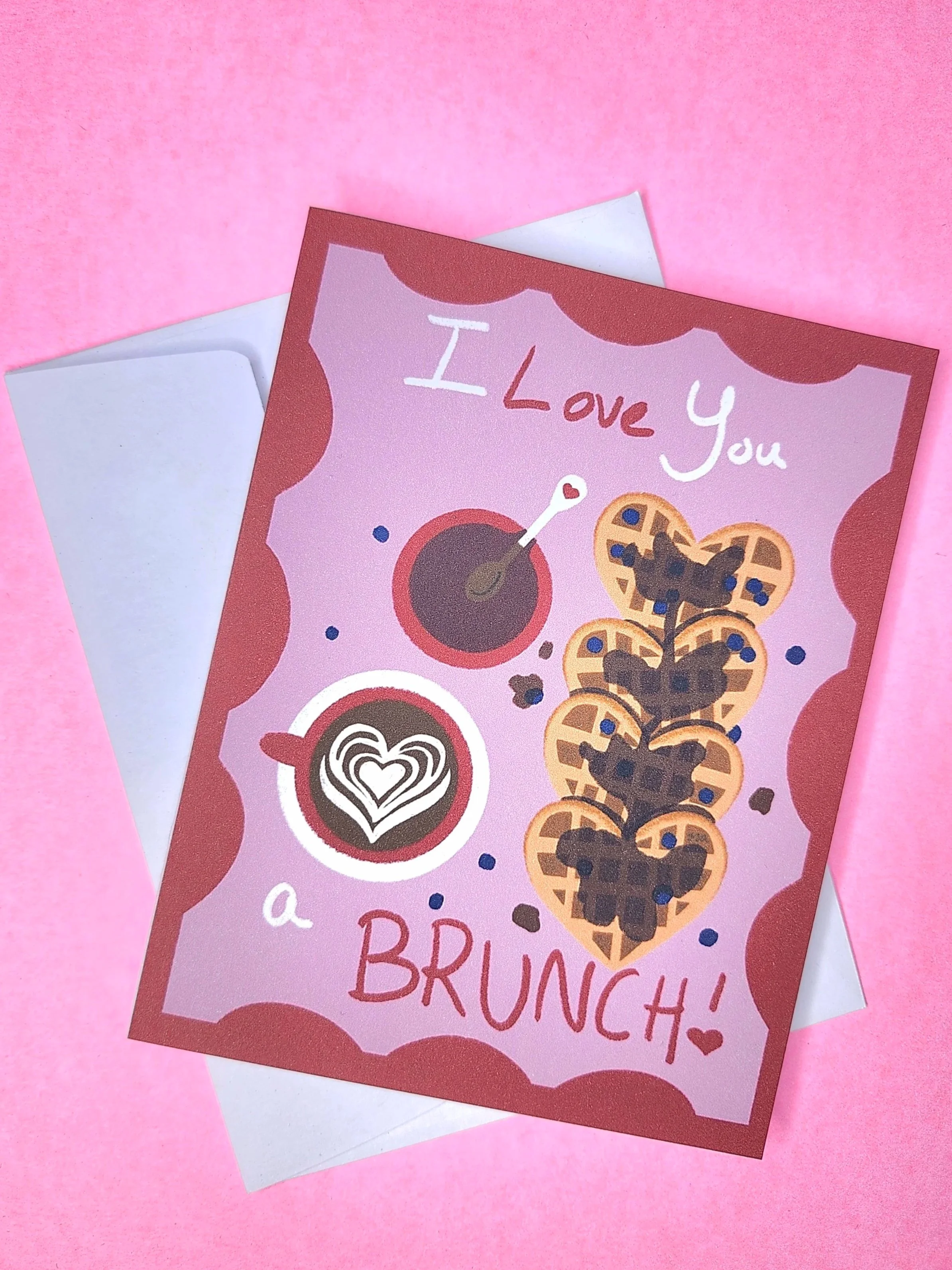 I Love You a Brunch! Postage Stamp Greeting Card