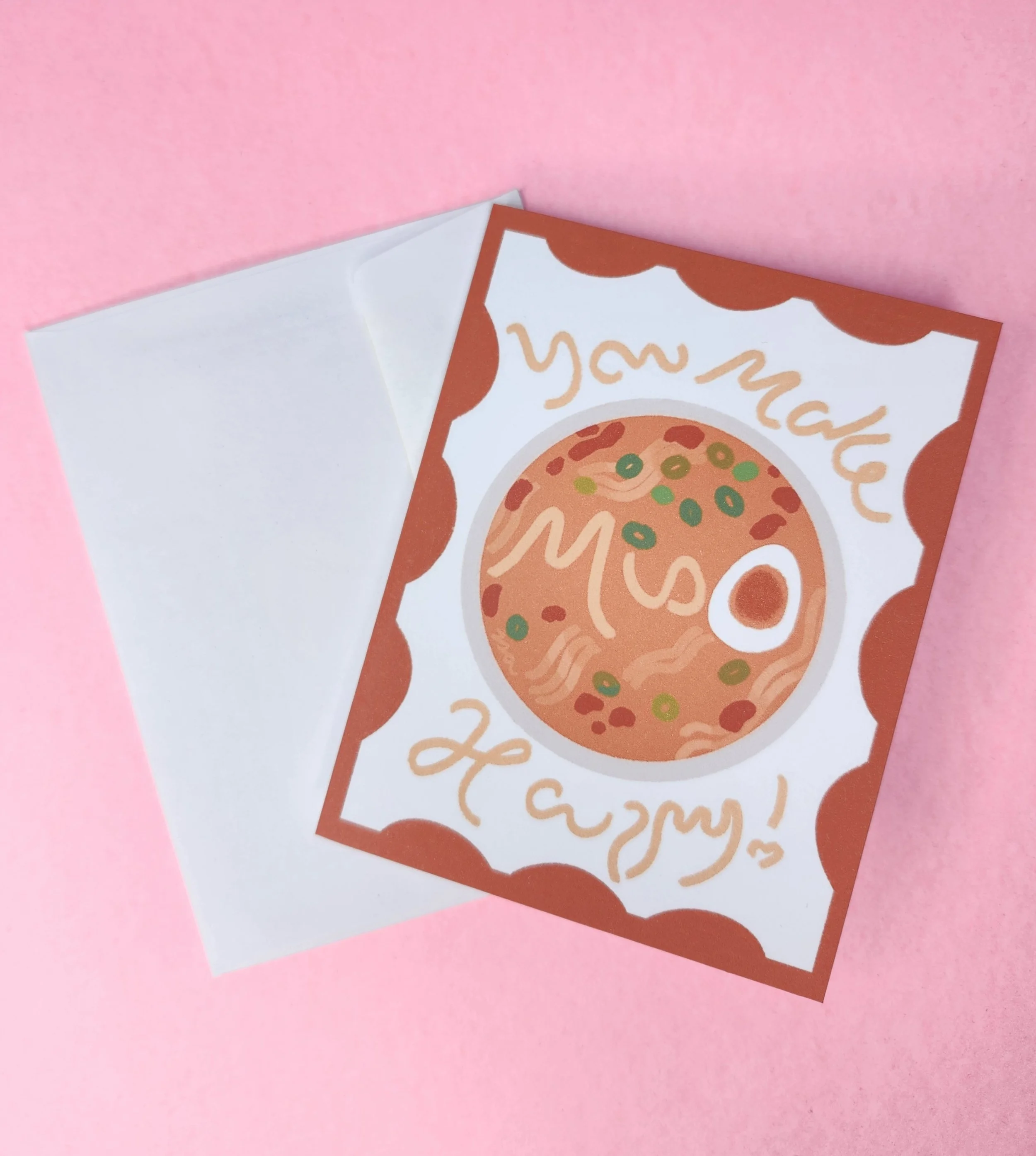 You Make Me Miso Happy! Postage Stamp Greeting Card