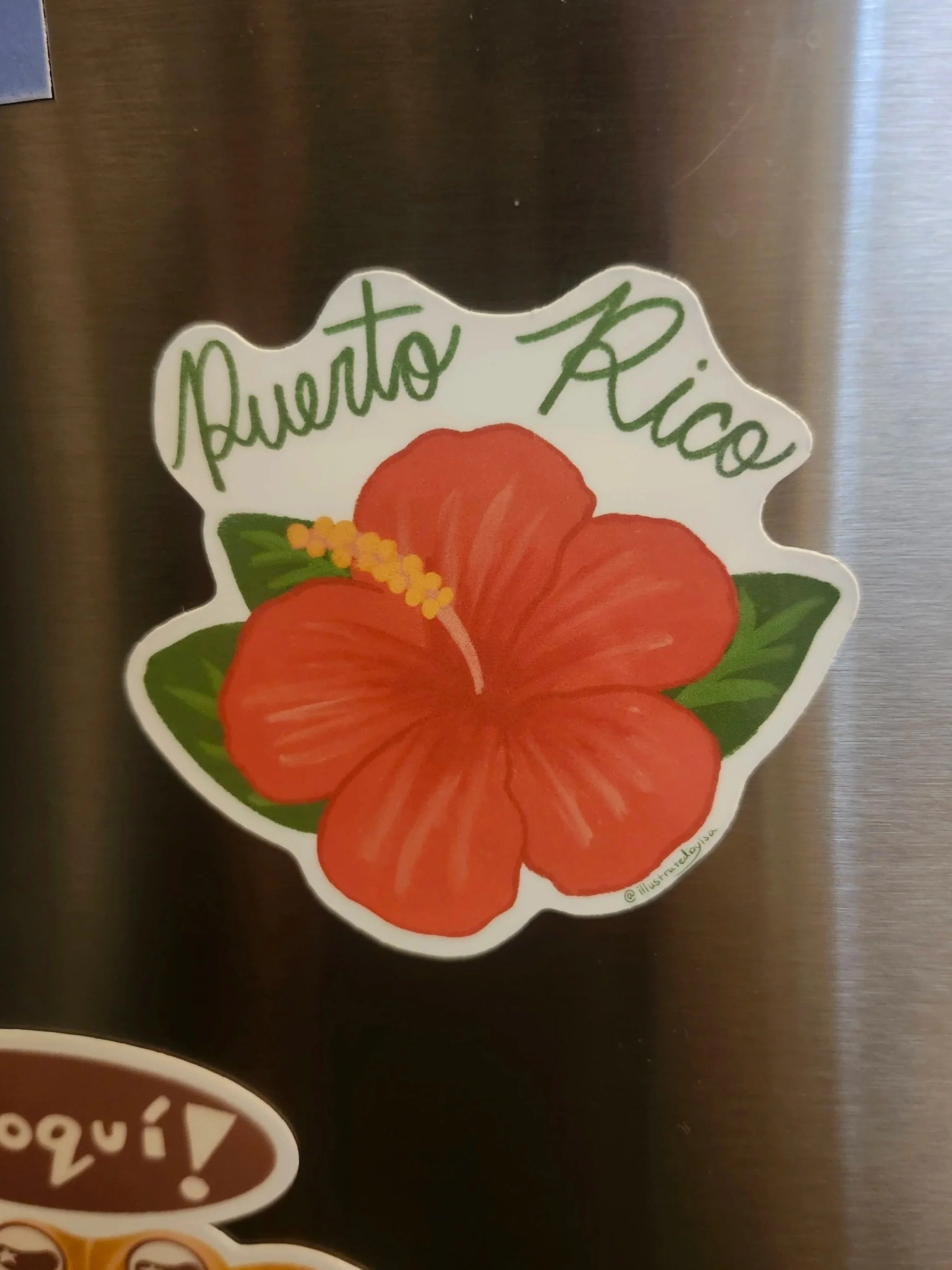 Flor de Maga Puerto Rican National Flower Decorative Magnet