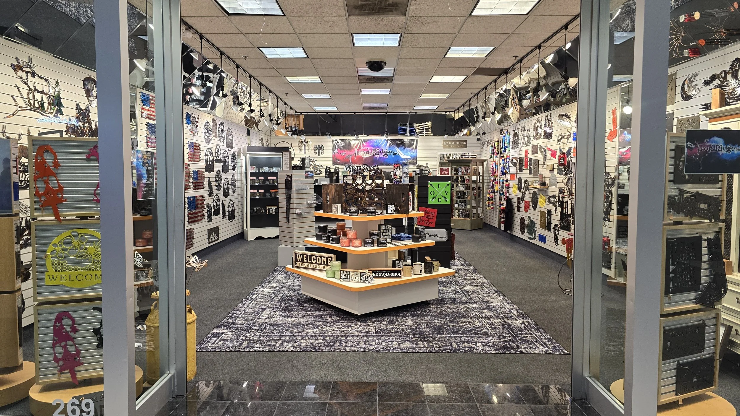 Iron Ridge Inc. is located inside Three Rivers Crossing in Kelso, WA. Metal Art, Home Decor, Gift Store