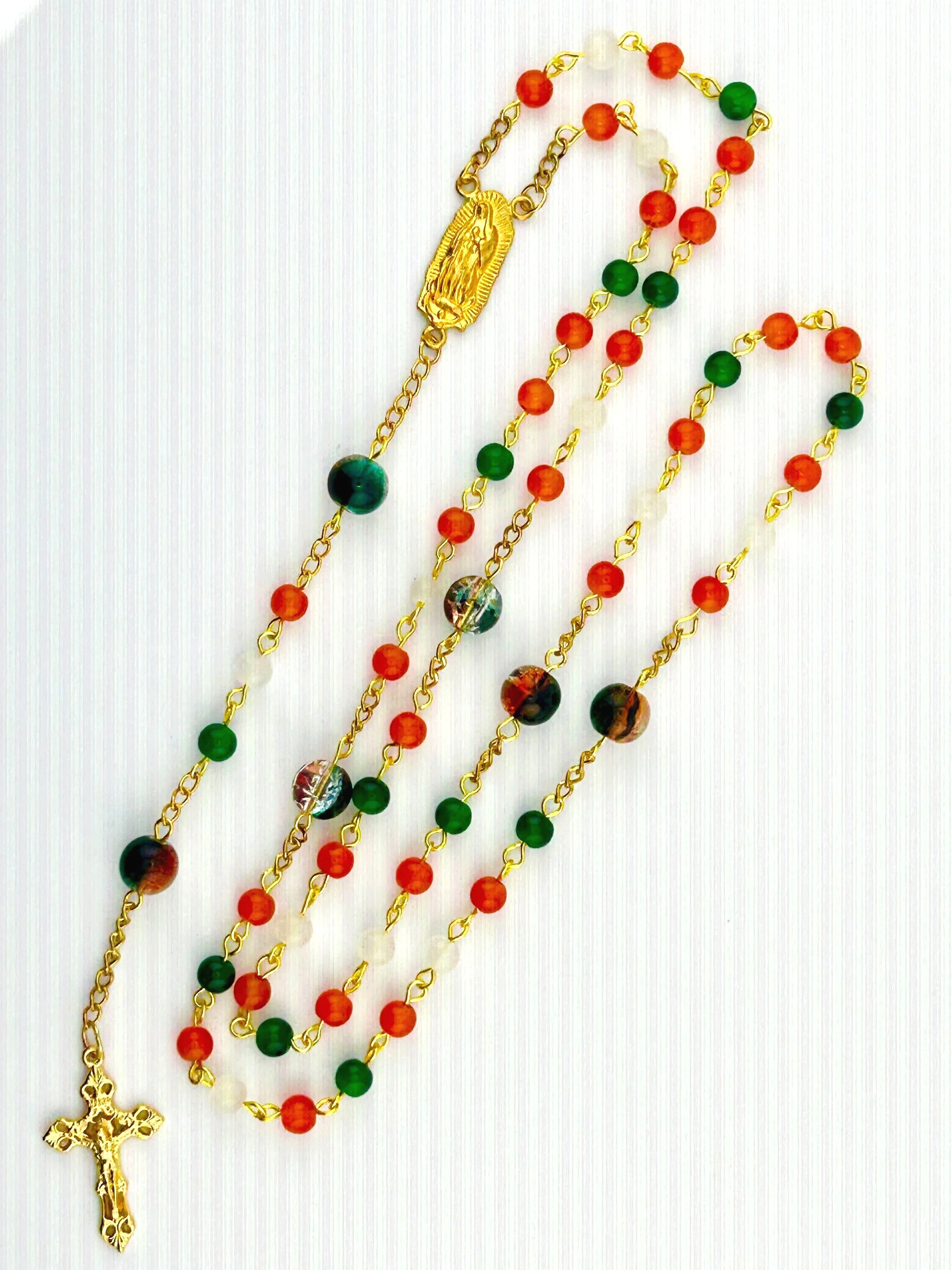 Our Lady of Guadalupe Glass Rosary