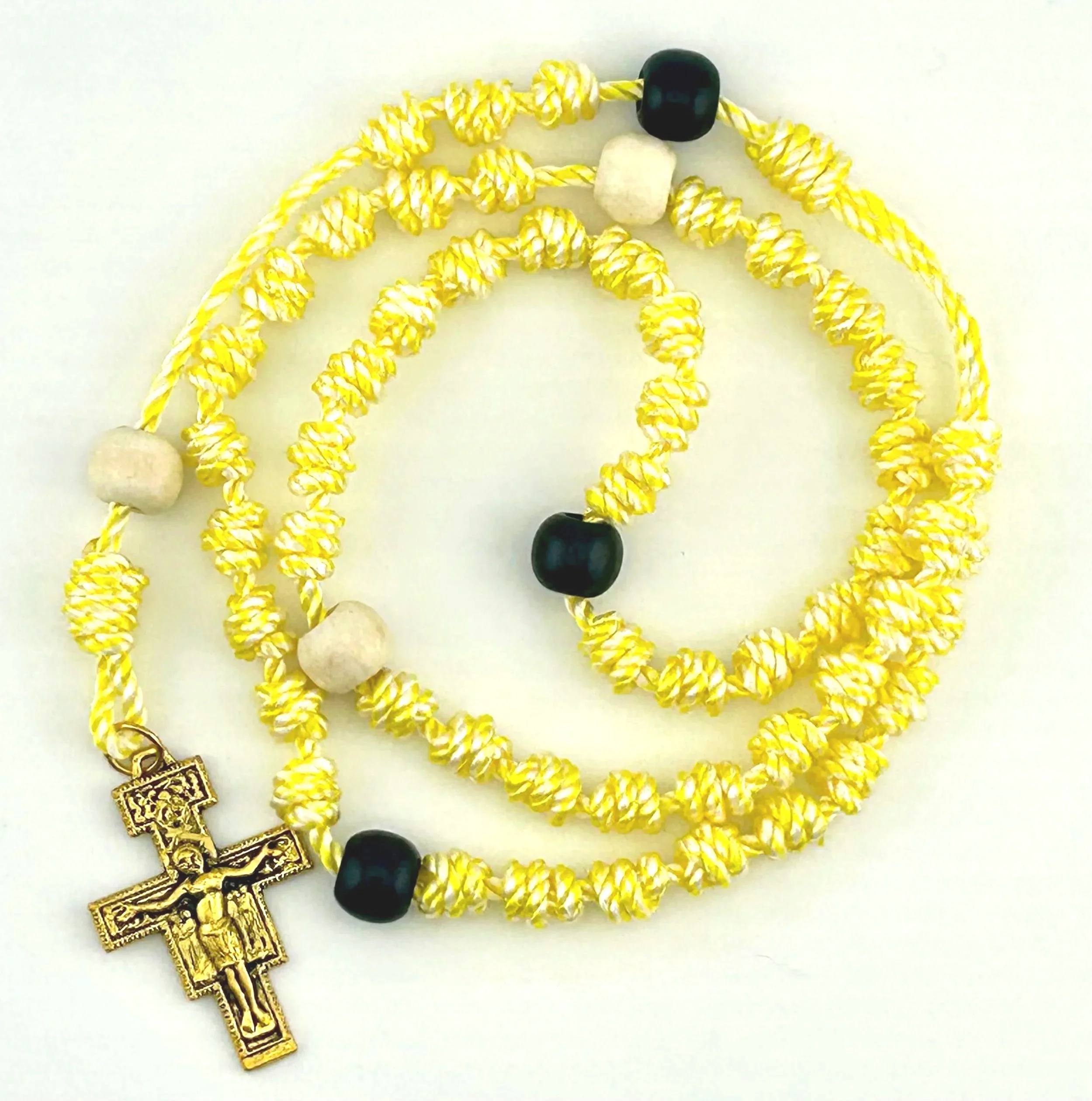 Papal Sun Knotted Rosary