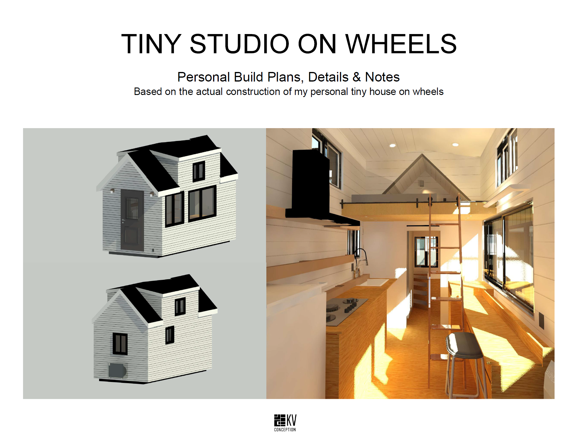 Tiny Studio on Wheels - Personal Build Plans, Details & Notes (PDF Download)