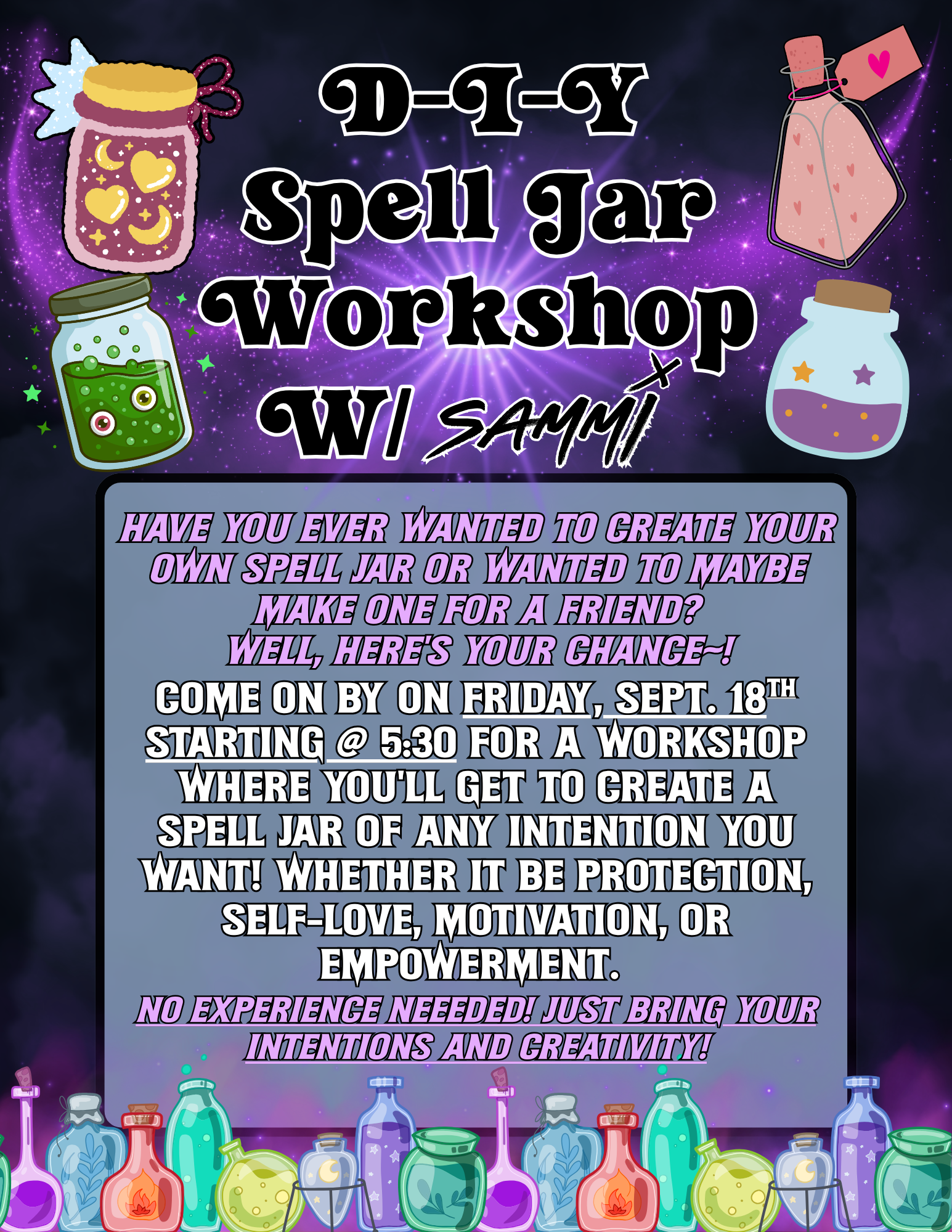 D-I-Y Spell Jar Workshop w/ Sammi