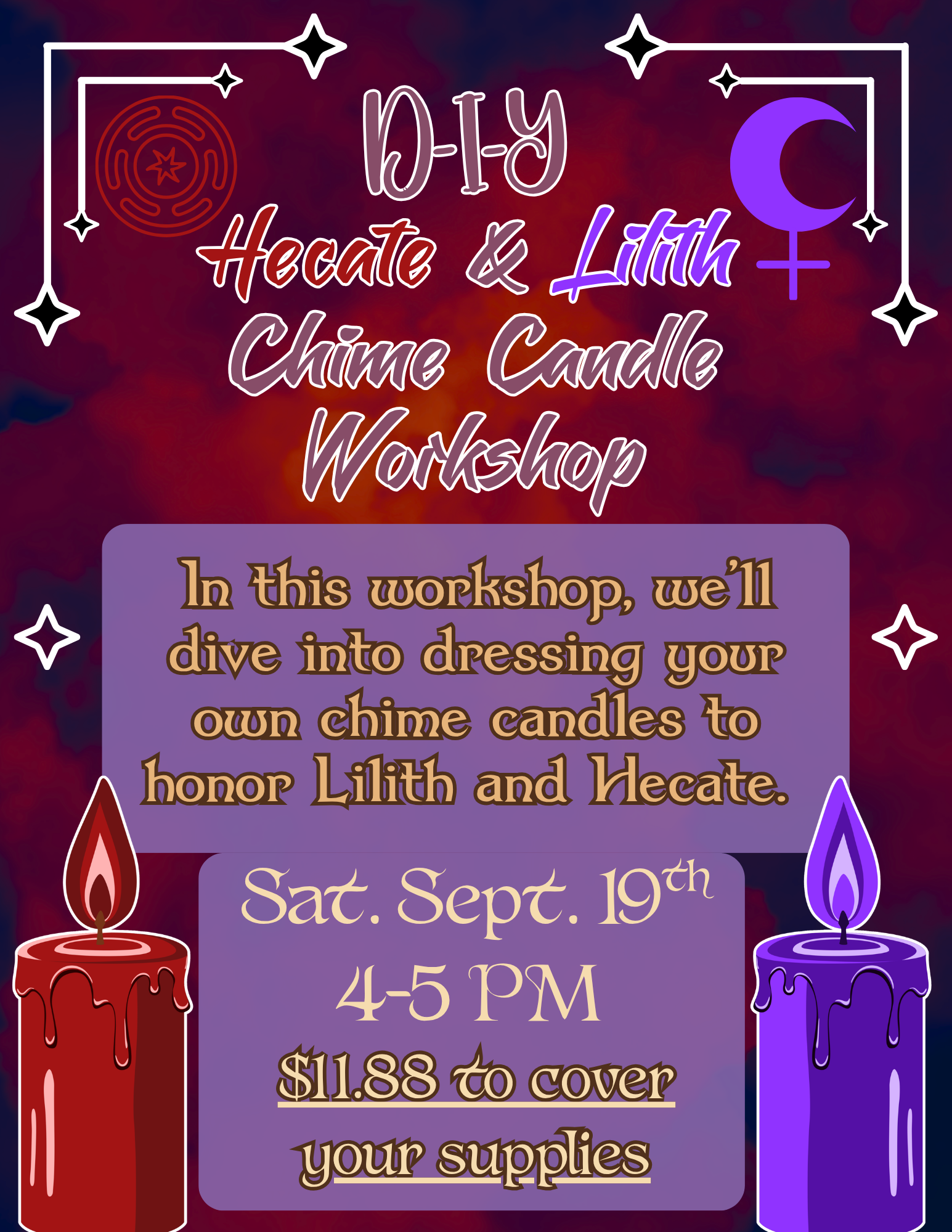 DIY Hecate & Lilith Chime Candle Class