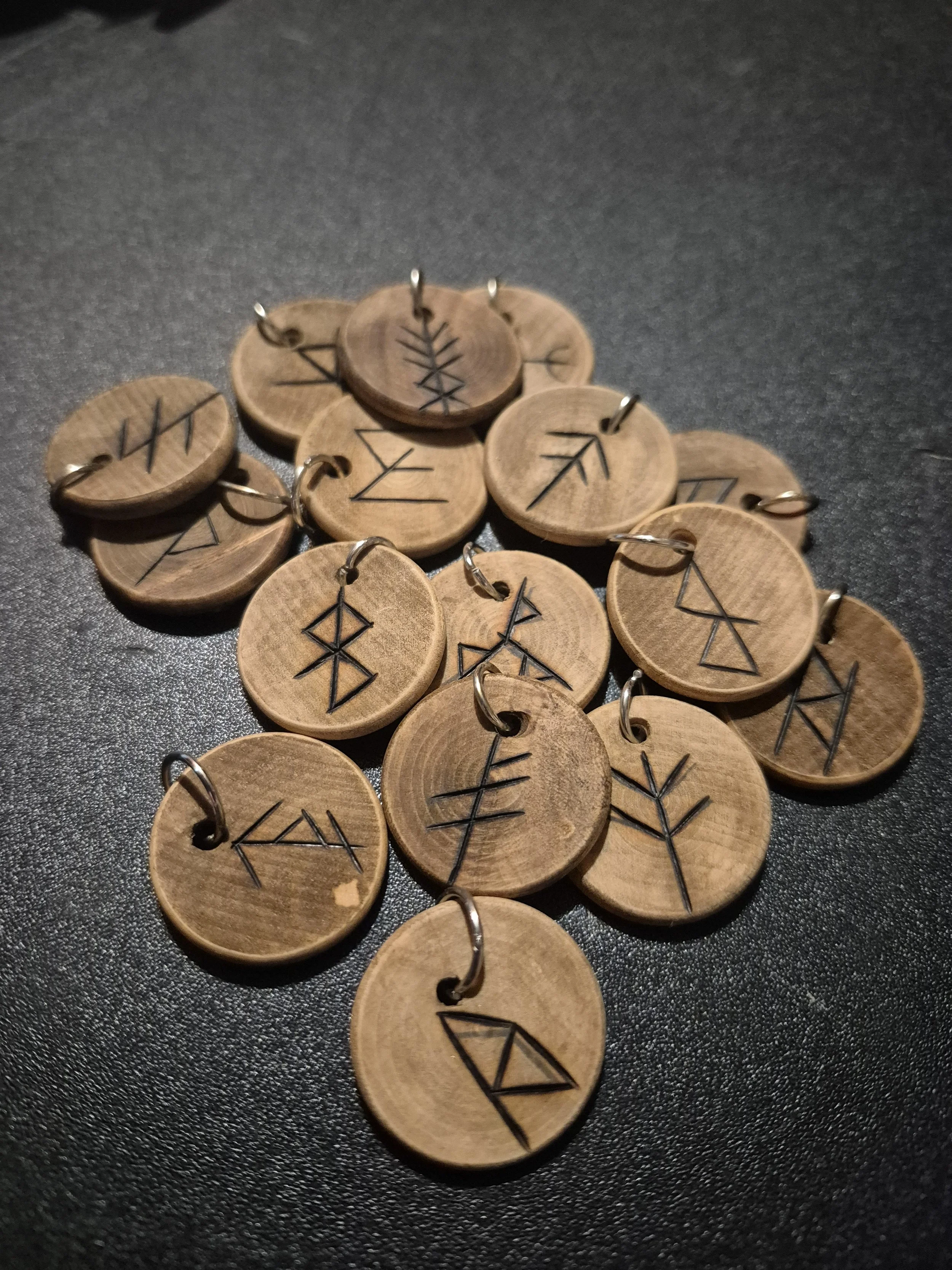 Handmade Bind Rune Pendants (with Necklace Chain)