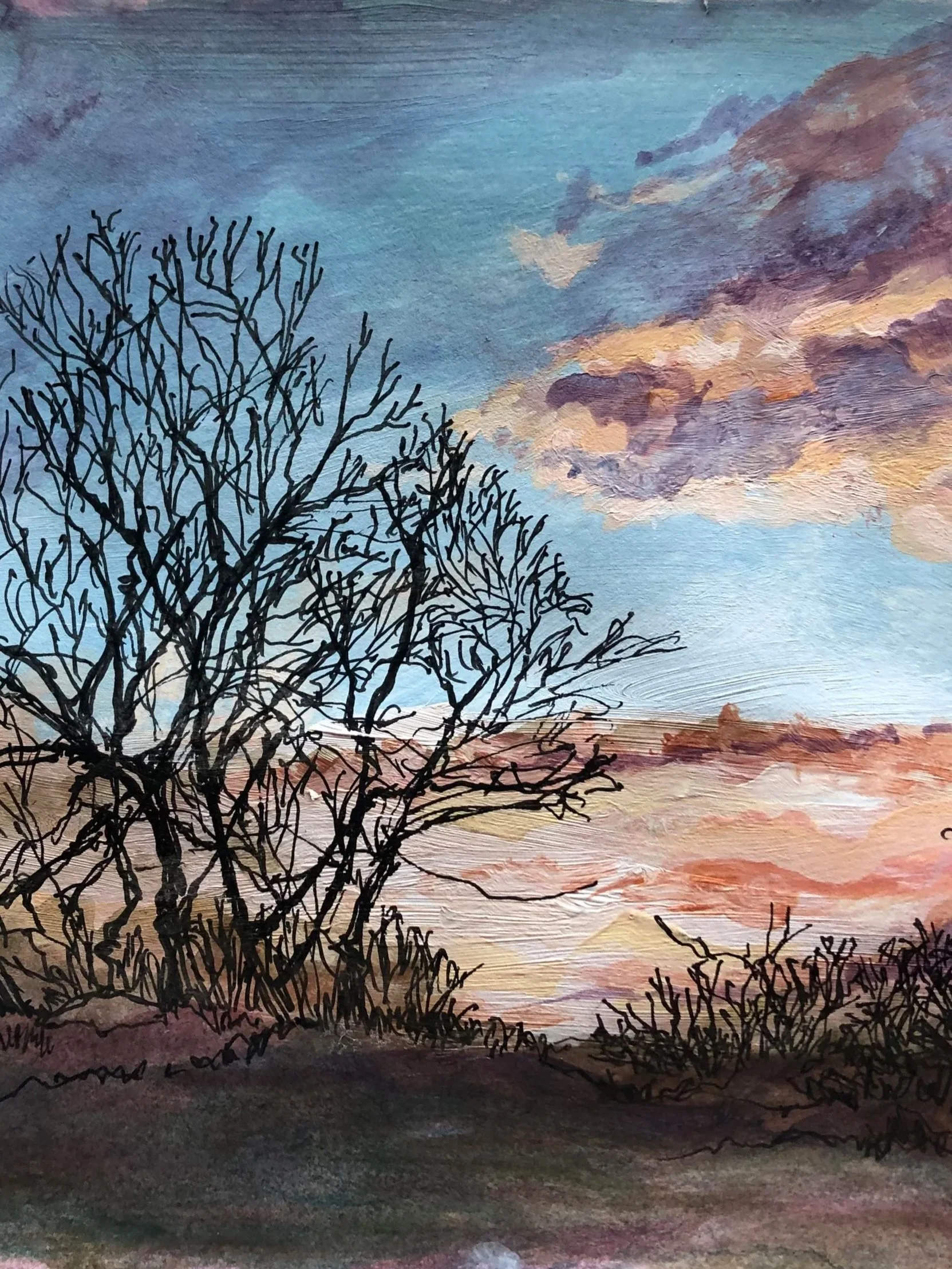 gouache and ink Bev Miller Hudson Valley artist