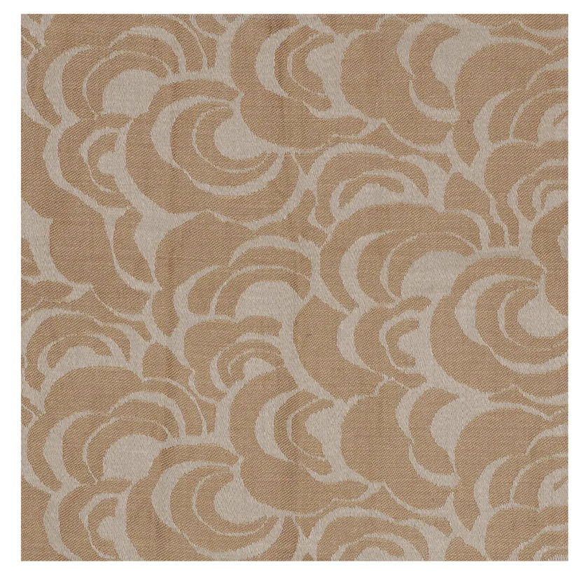 Modern Nancy Corzine Sag Harbor Cashew Heavy Linen Damask Fabric by the Yard