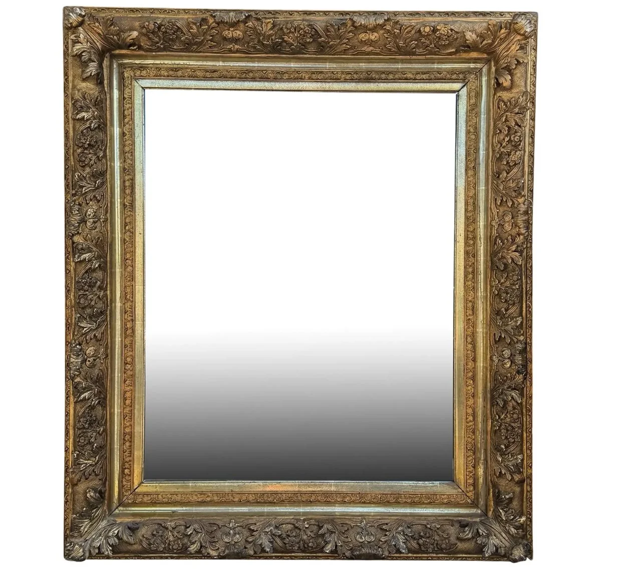 Huge Antique Regency Style Giltwood Mirror W Beveled Glass