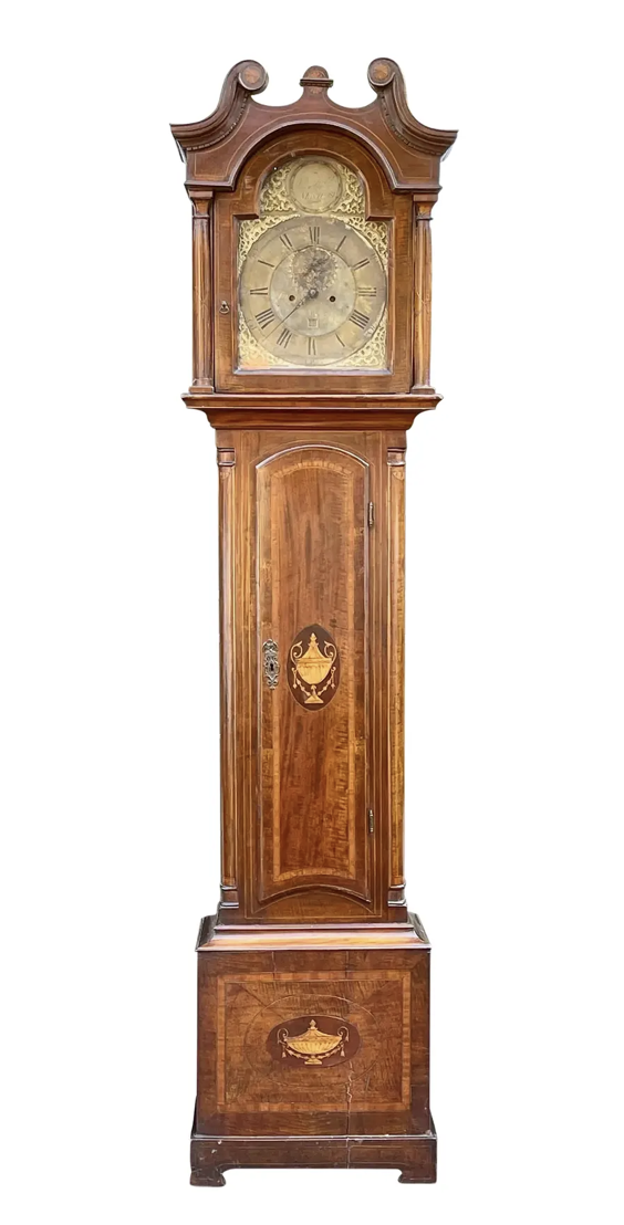 Antique 18th C Wm. Robb of Montrose Long Case Grandfather Clock