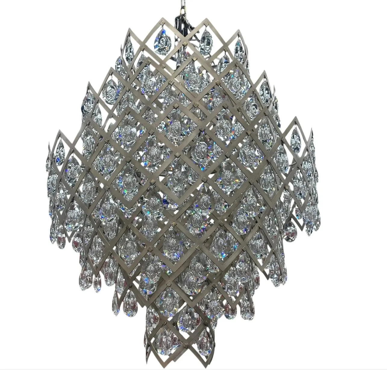 Corbett Lighting Modern Cut Crystal Viennese 11 Light Tiara Chandelier