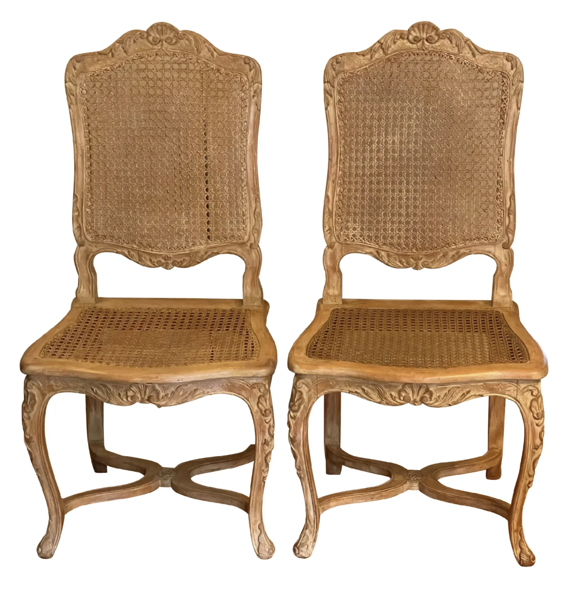 18th C Style Gustavian Swedish Empire Cane Chairs