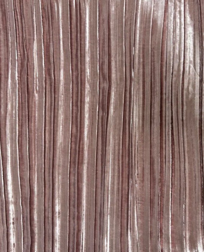 5 Yards of Romo Group Pleated Velvet Designer Fabric - Penthouse Pink