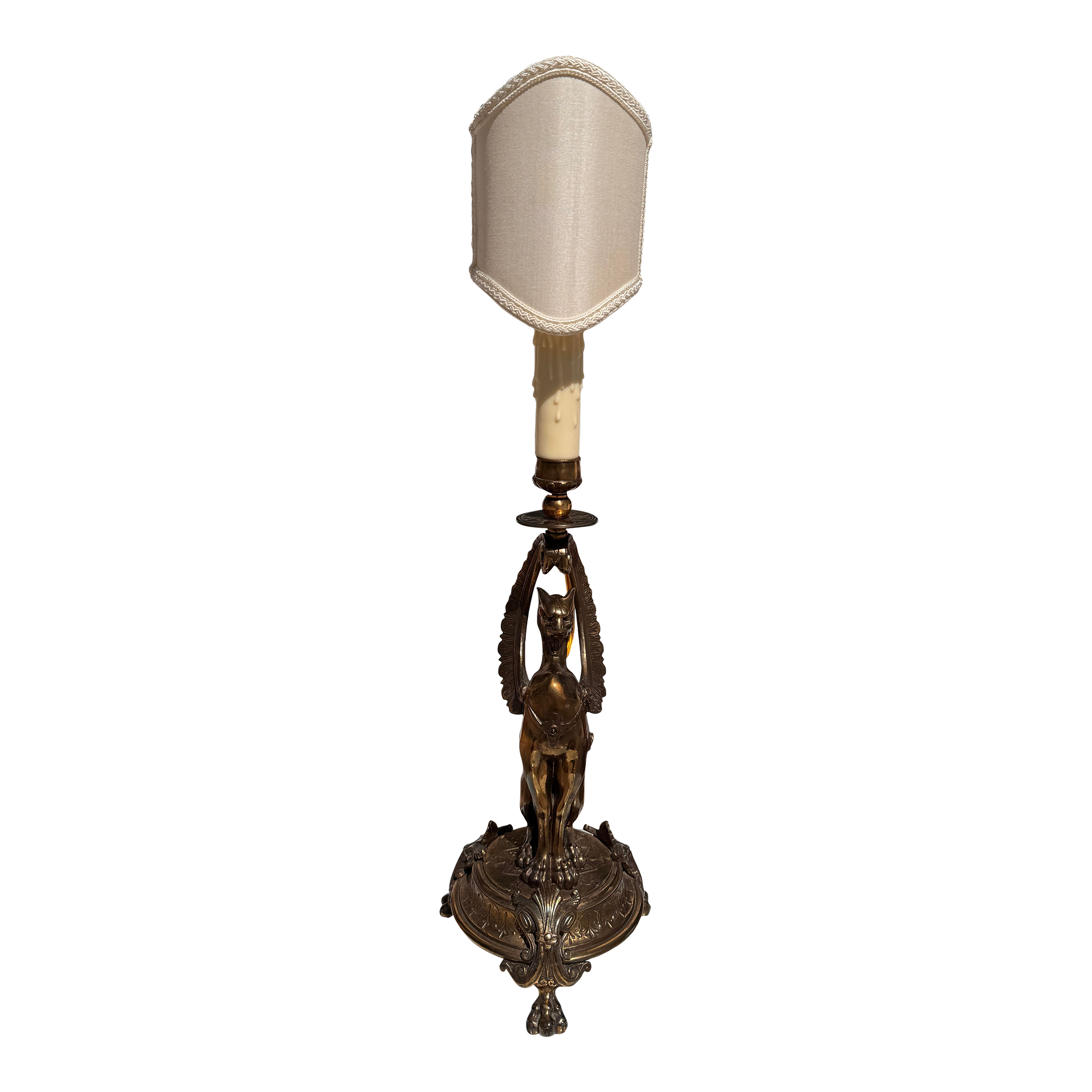 antique-art-deco-period-winged-griffin-candlestick-table-lamp-4322