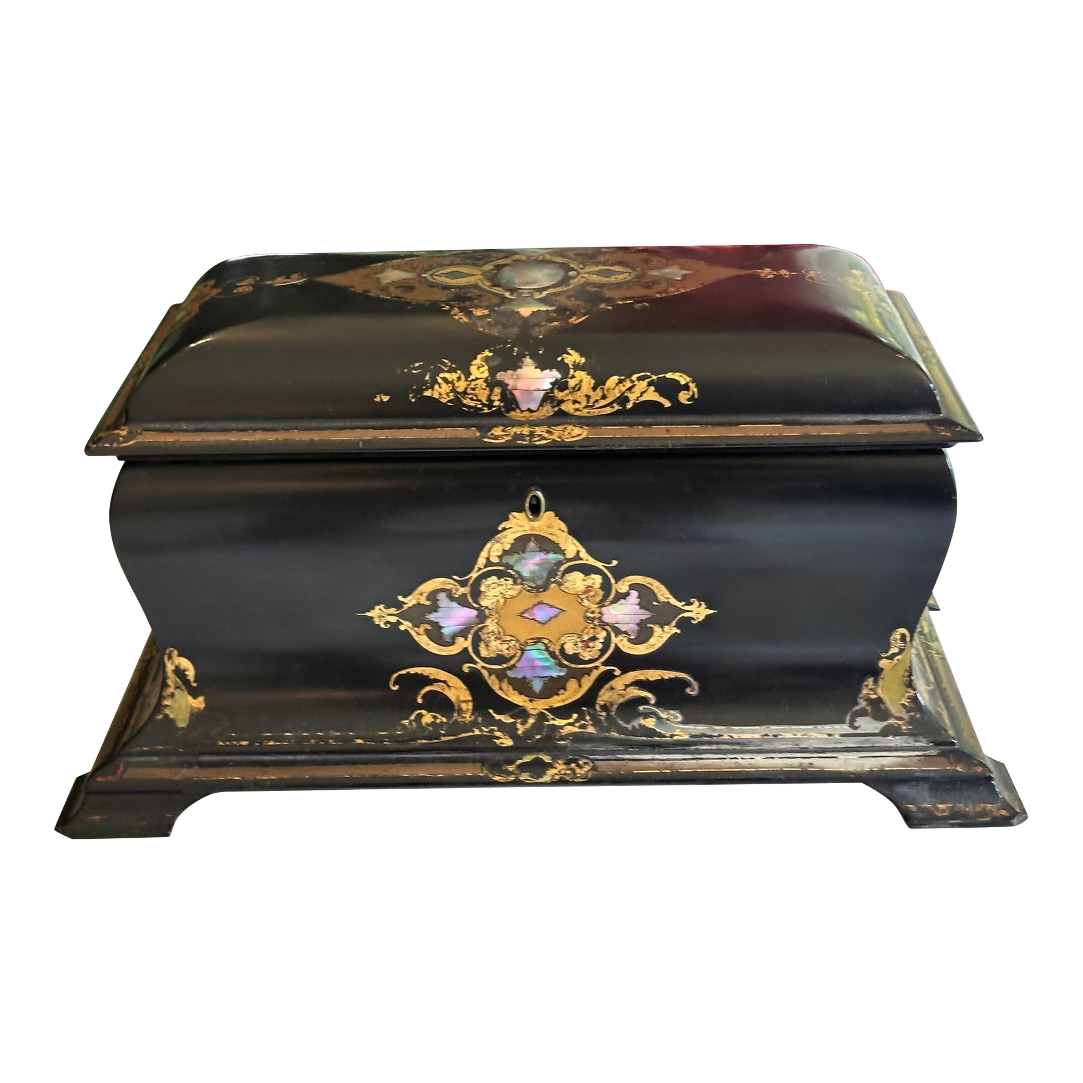 antique-jennens-and-bettridge-paper-mache-chinoiserie-inlaid-tea-caddy-7221