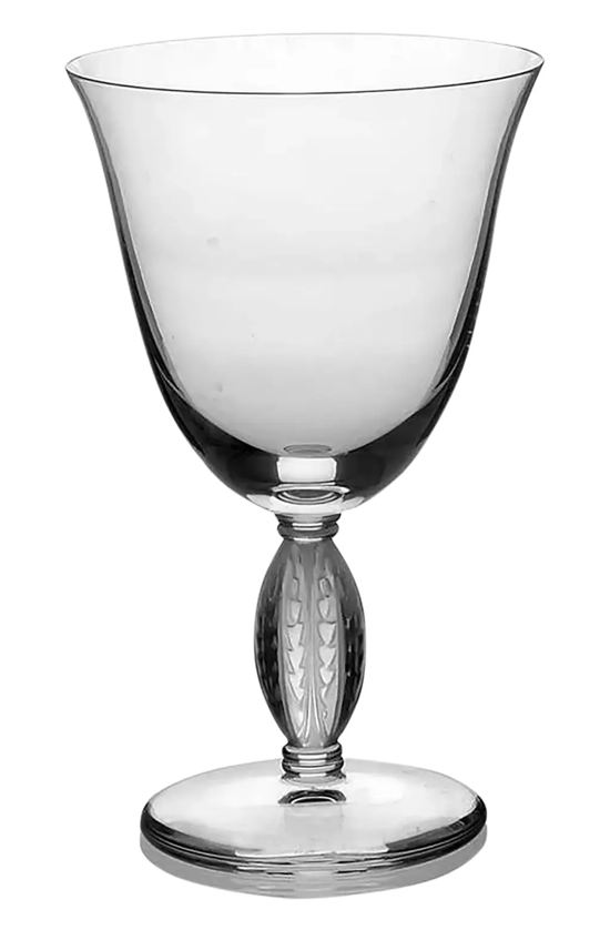 Vintage Signed Lalique Fontainebleau Water Goblet 1 of 4