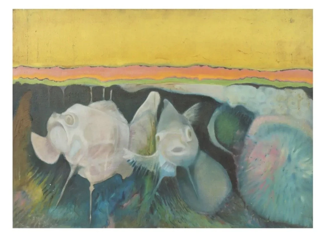 Mid Century Modern Original Jeffrey Schuerholz Expressionist Oil Painting