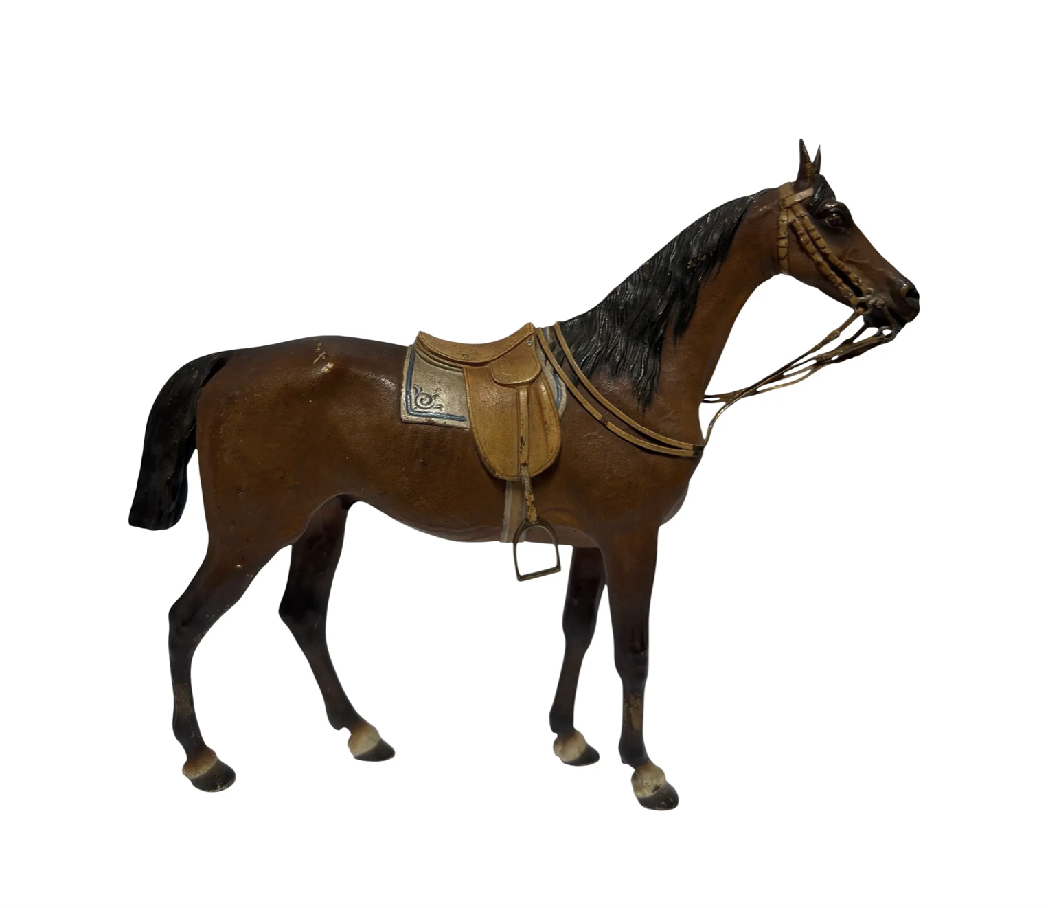 Large Antique Vienna Bronze Horse Sculpture by Franz Bergman (Austrian, 1861-1936)