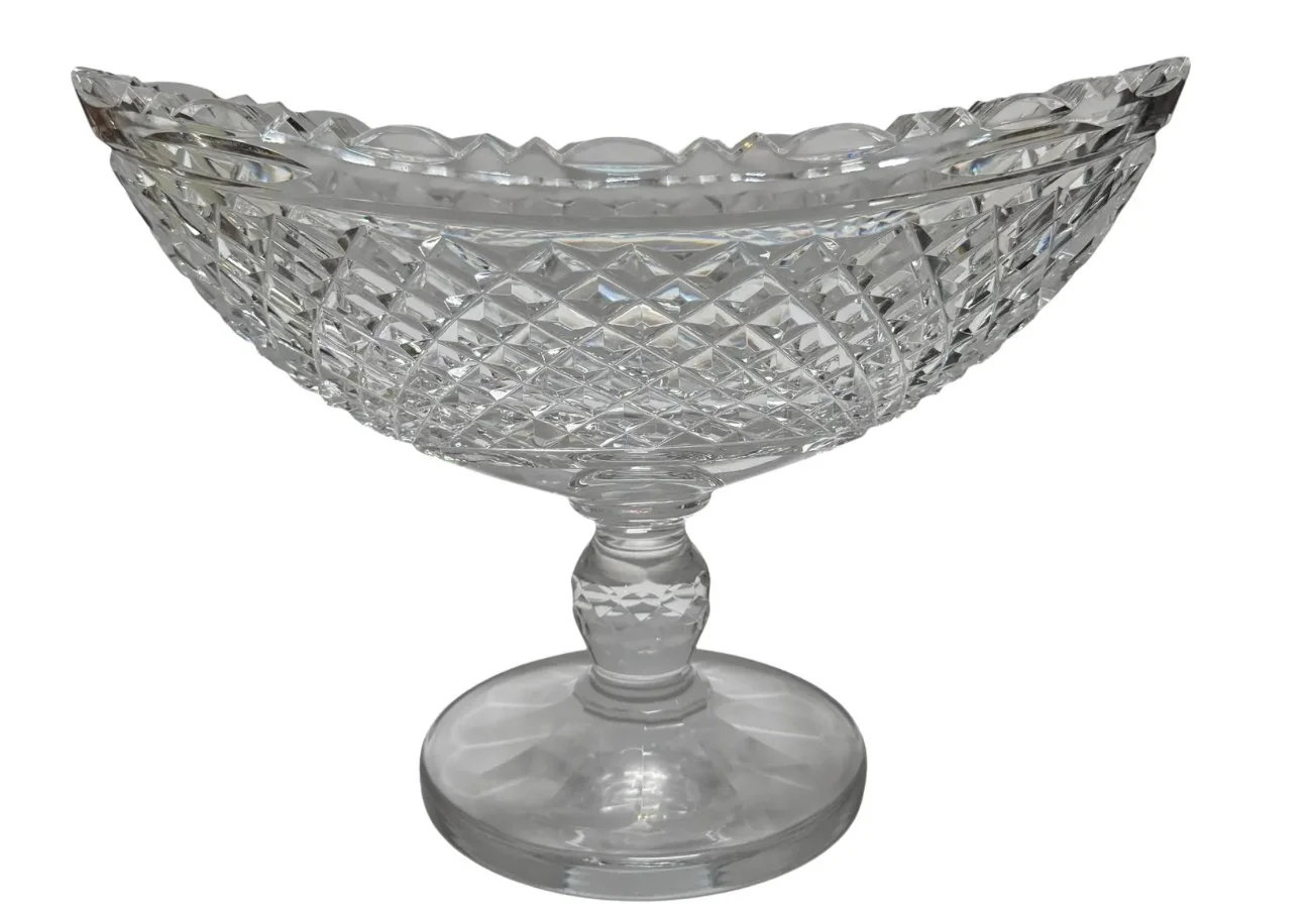 Signed Waterford Irish Cut Crystal Prestige Footed Centerpiece Bowl