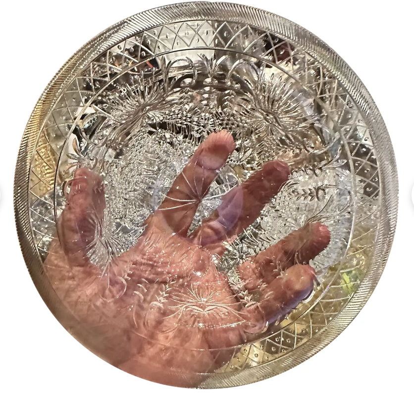 Antique Pairpoint Buckingham Wheel Cut Rock Crystal Shallow Bowl - 1 of 8
