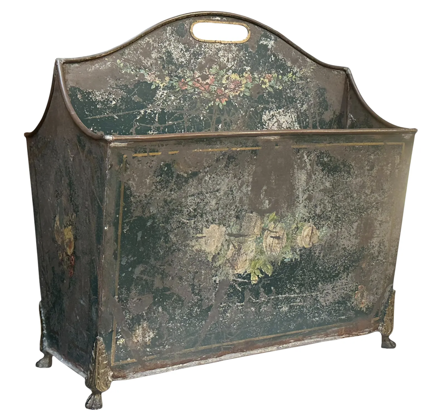 Antique American Country Tole Magazine Rack