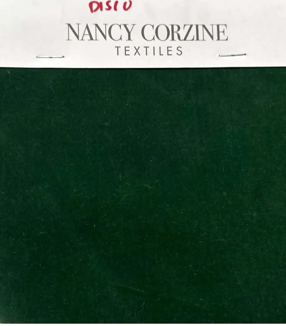 Nancy Corzine Jade Velvet Fabric by the Yard